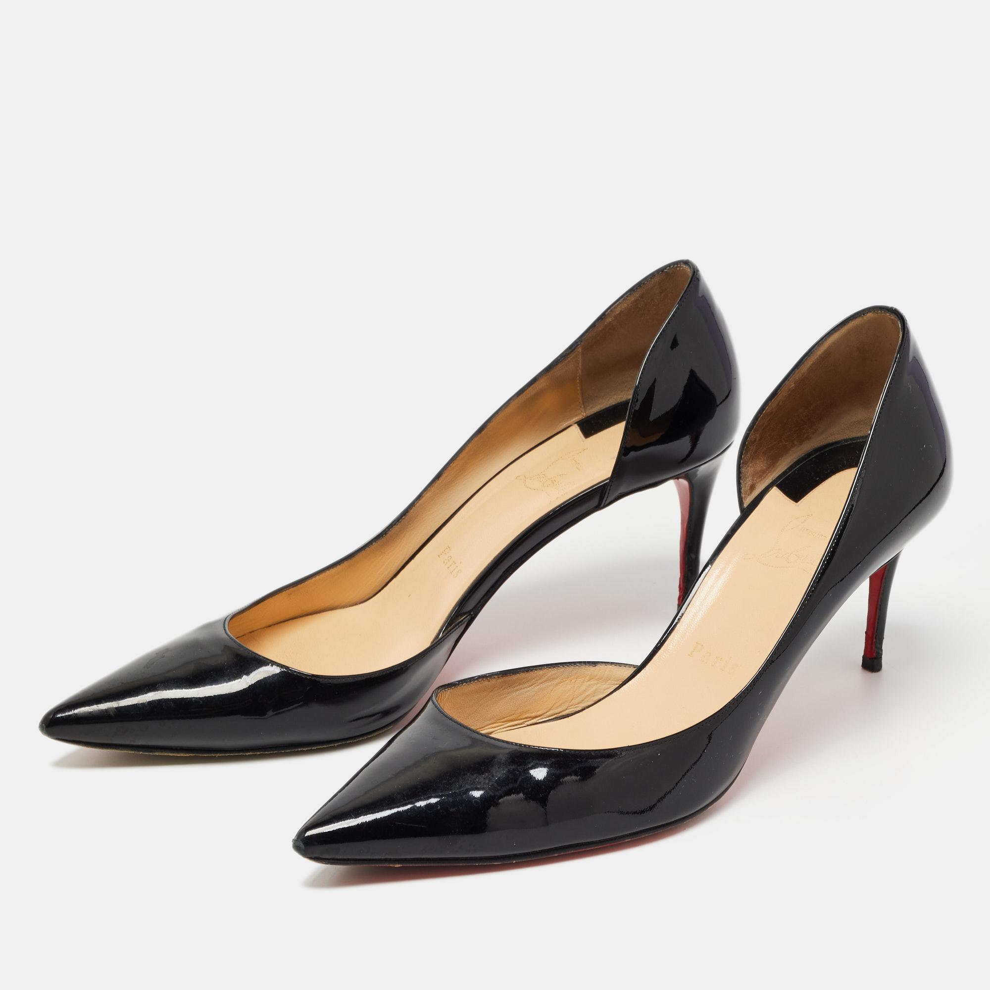 

Christian Louboutin Black Patent Leather Iriza Pumps Size