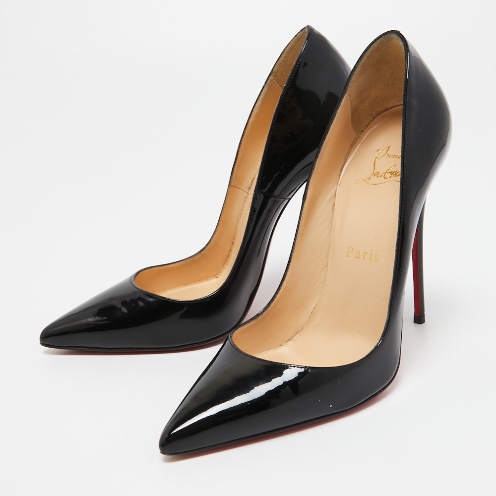

Christian Louboutin Black Patent Leather So Kate Pumps Size