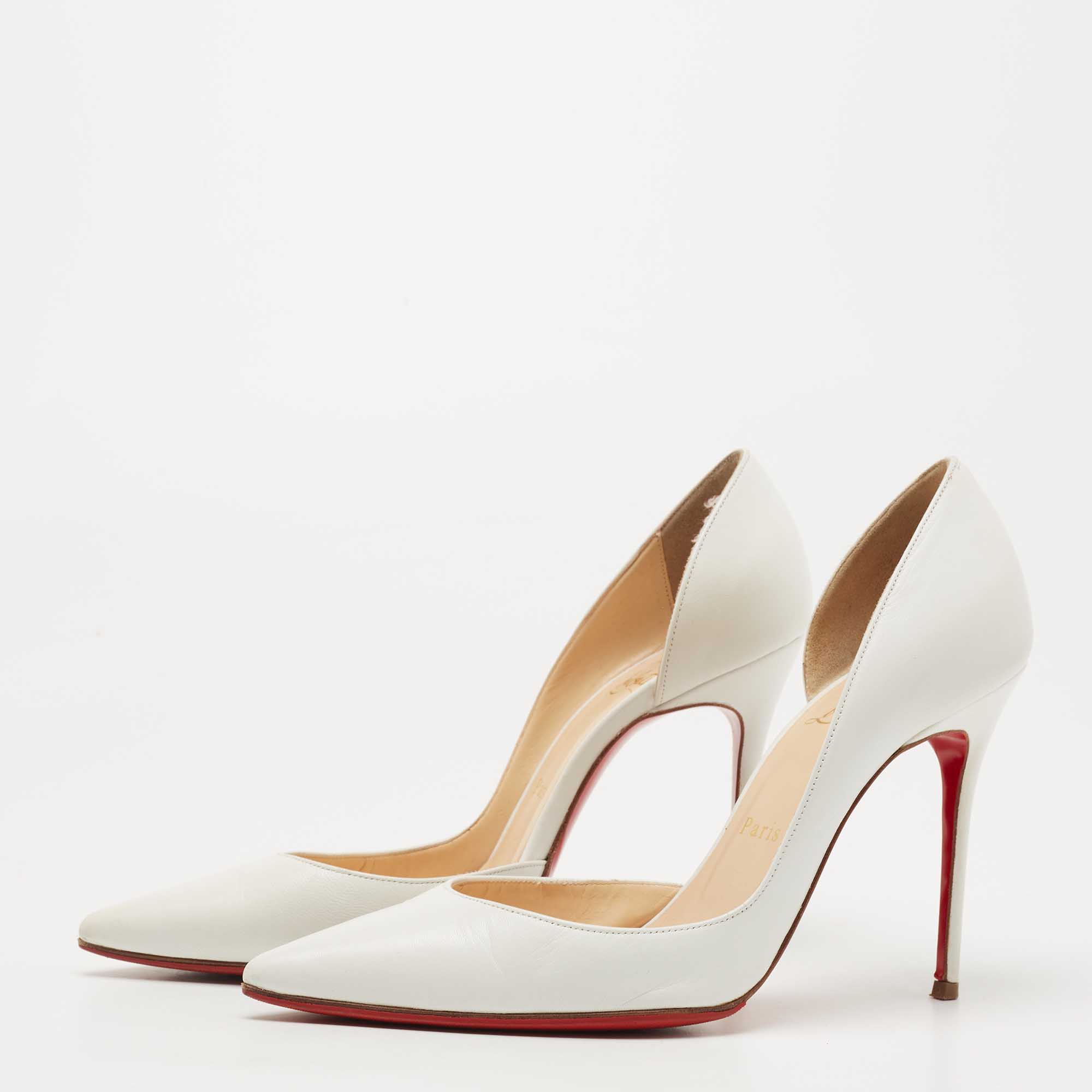 

Christian Louboutin White Leather Iriza Pumps Size