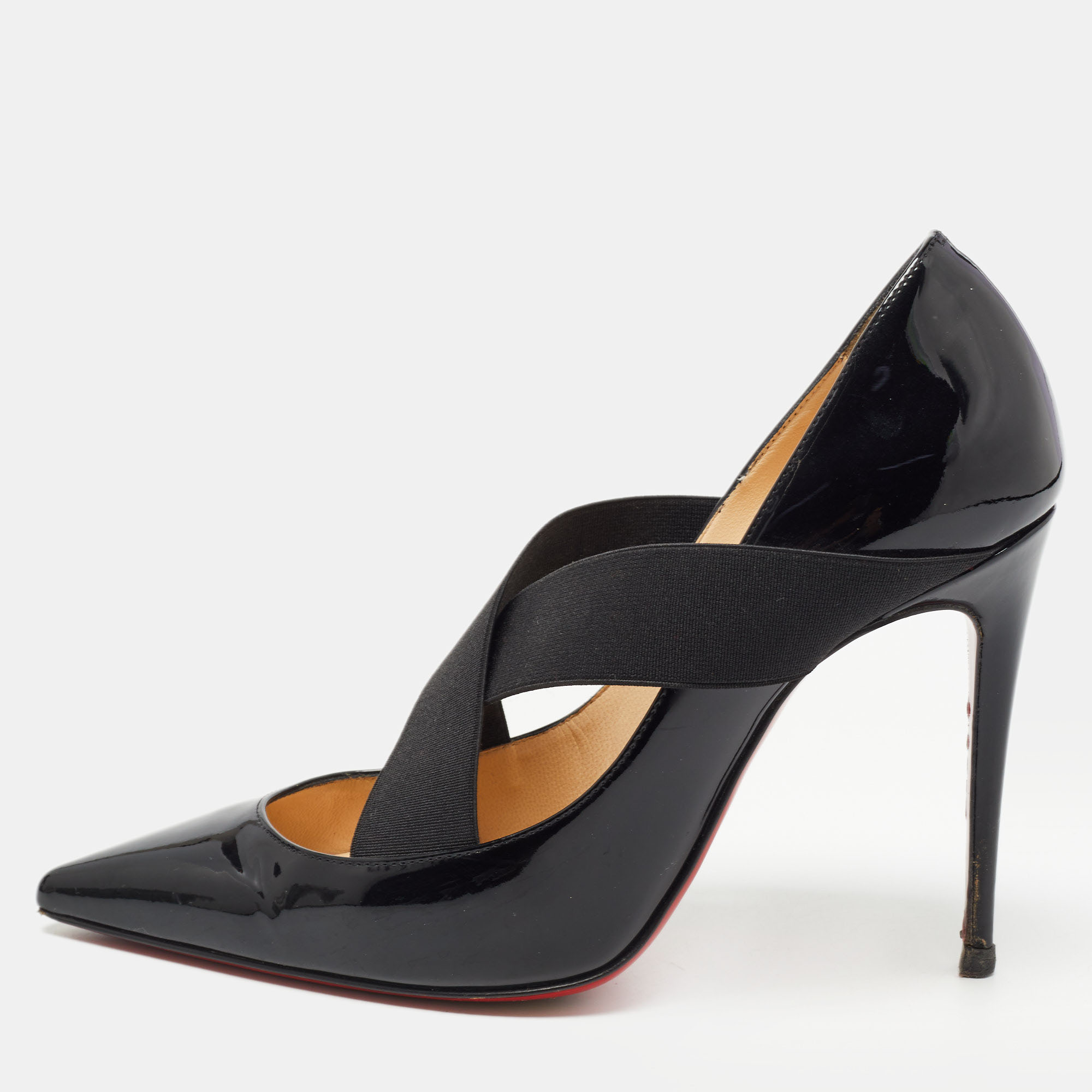 

Christian Louboutin Black Patent Leather Sharpstagram Pumps Size