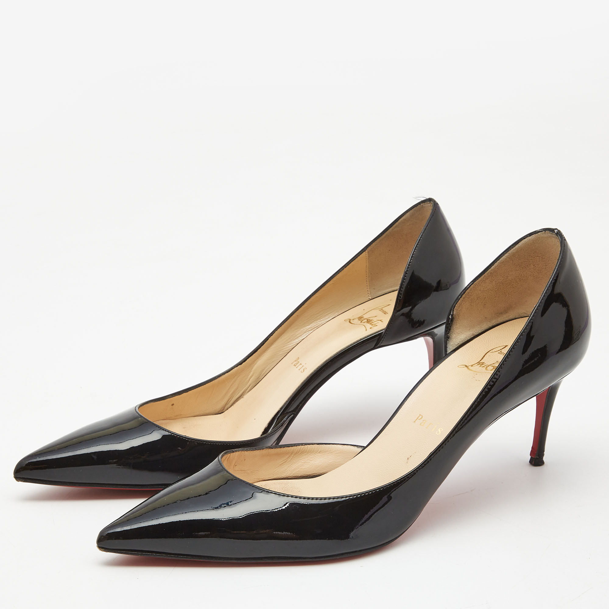 

Christian Louboutin Black Patent Leather Iriza Pumps Size