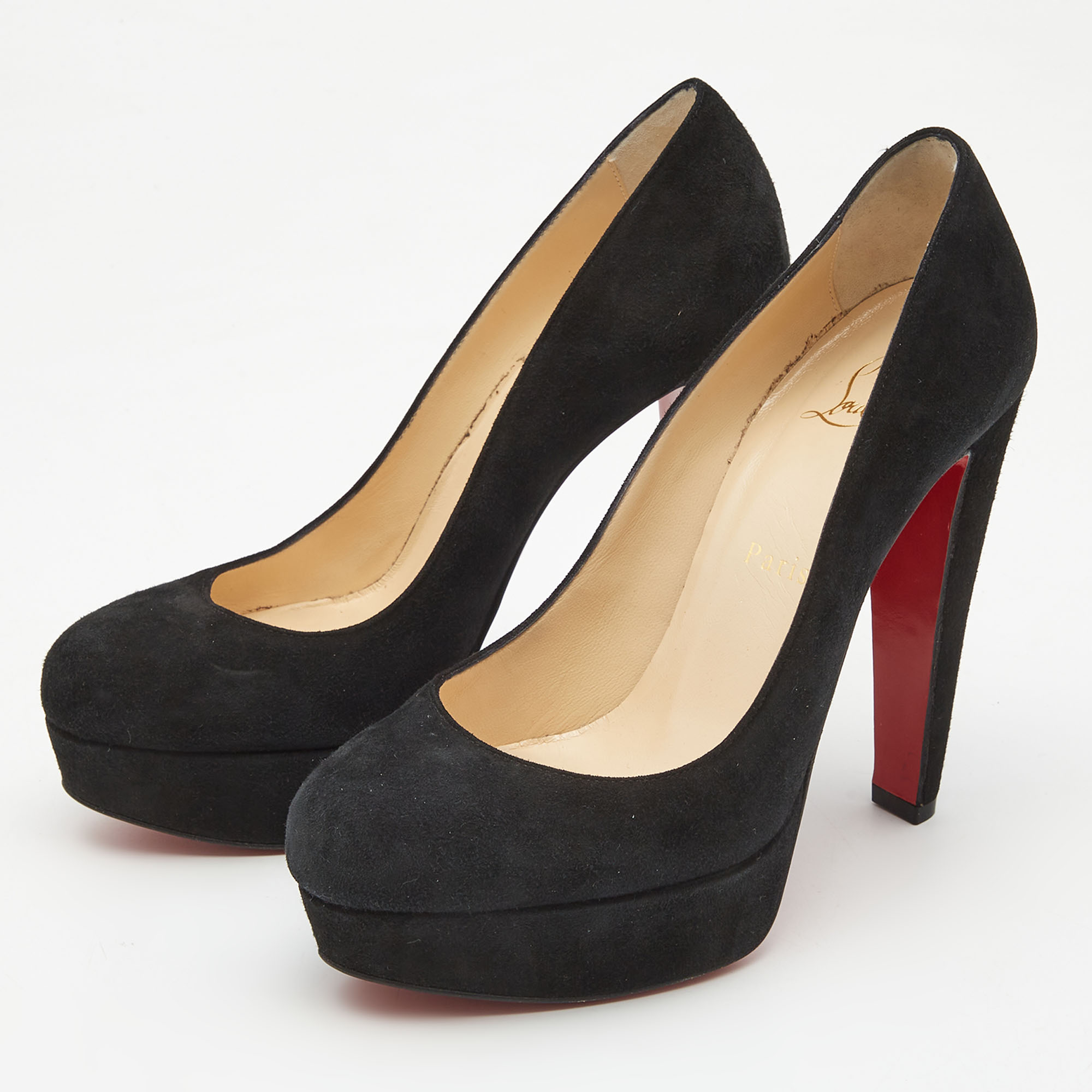 

Christian Louboutin Black Suede Bibi Pumps Size