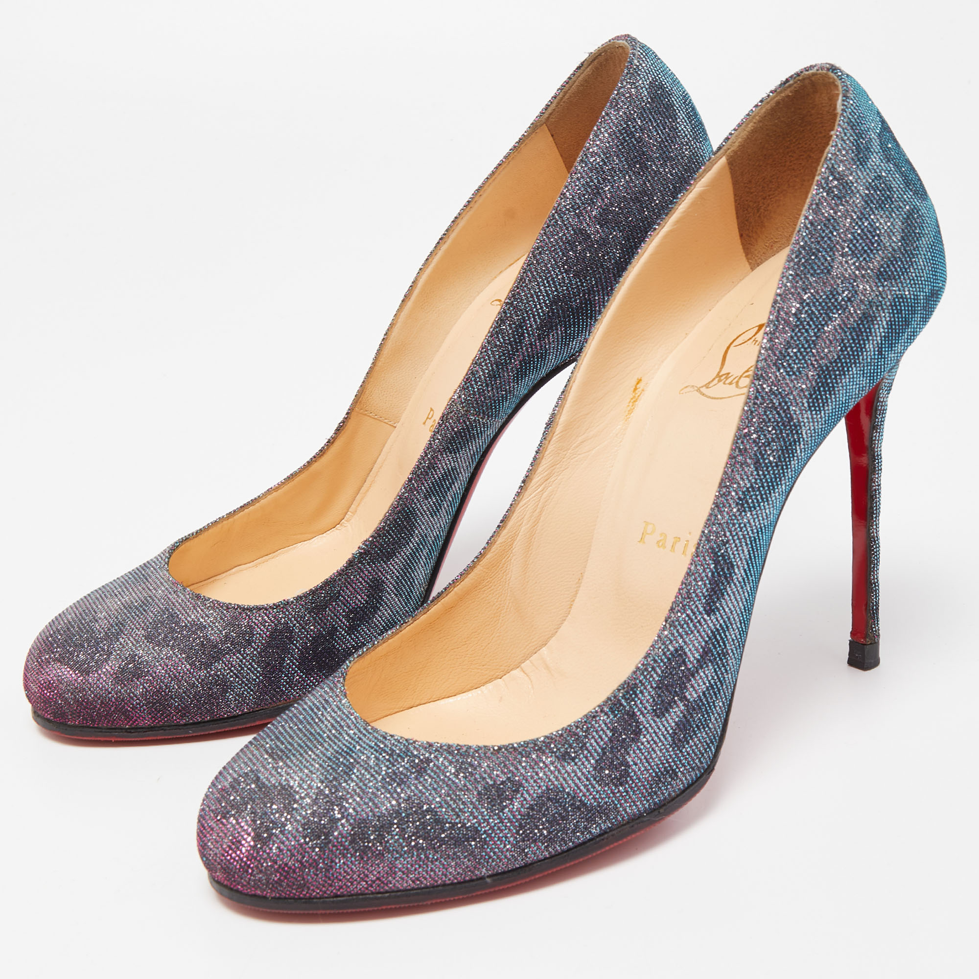 

Christian Louboutin Multicolor Glitter Leopard Simple Pumps Size