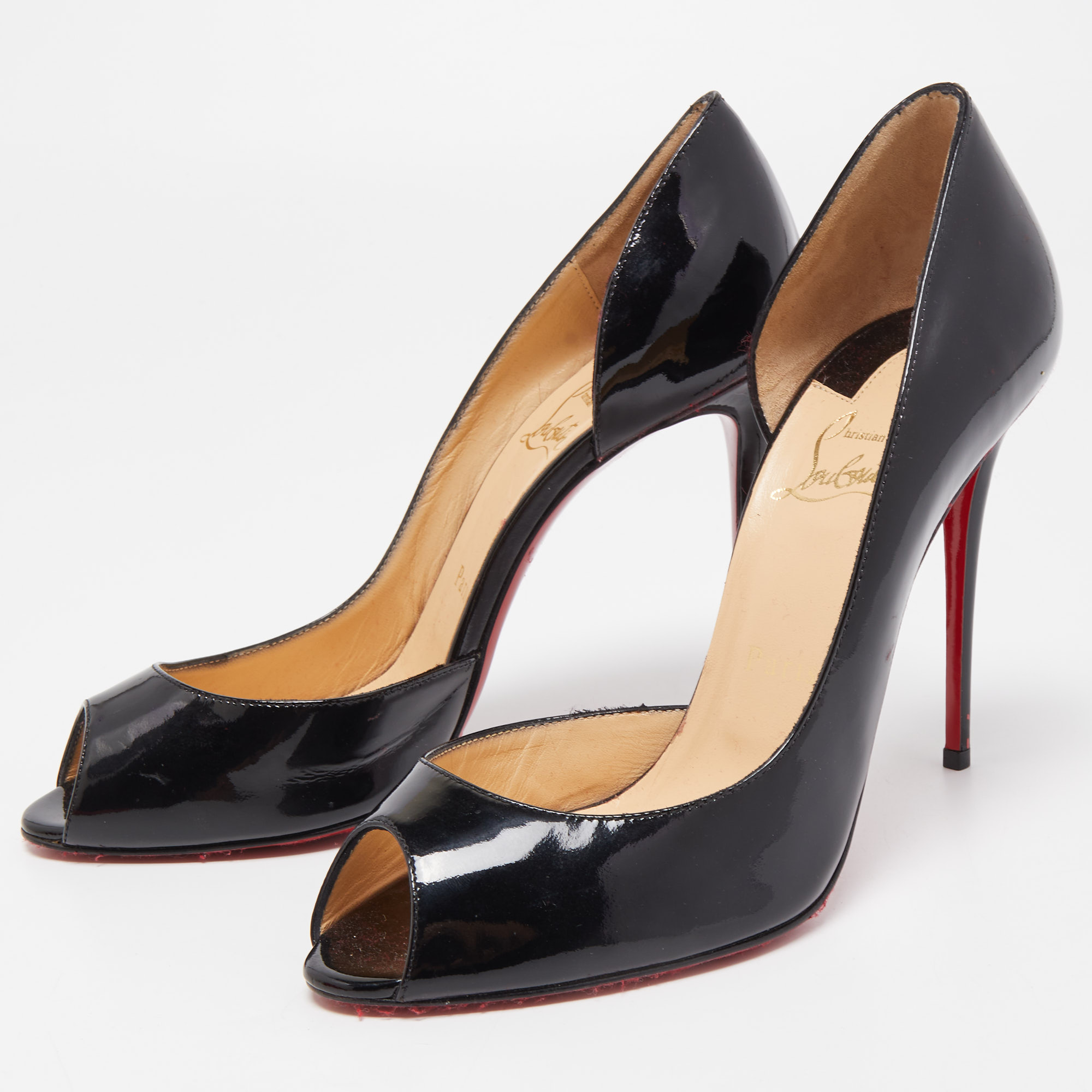 

Christian Louboutin Black Patent Demi You Pumps Size