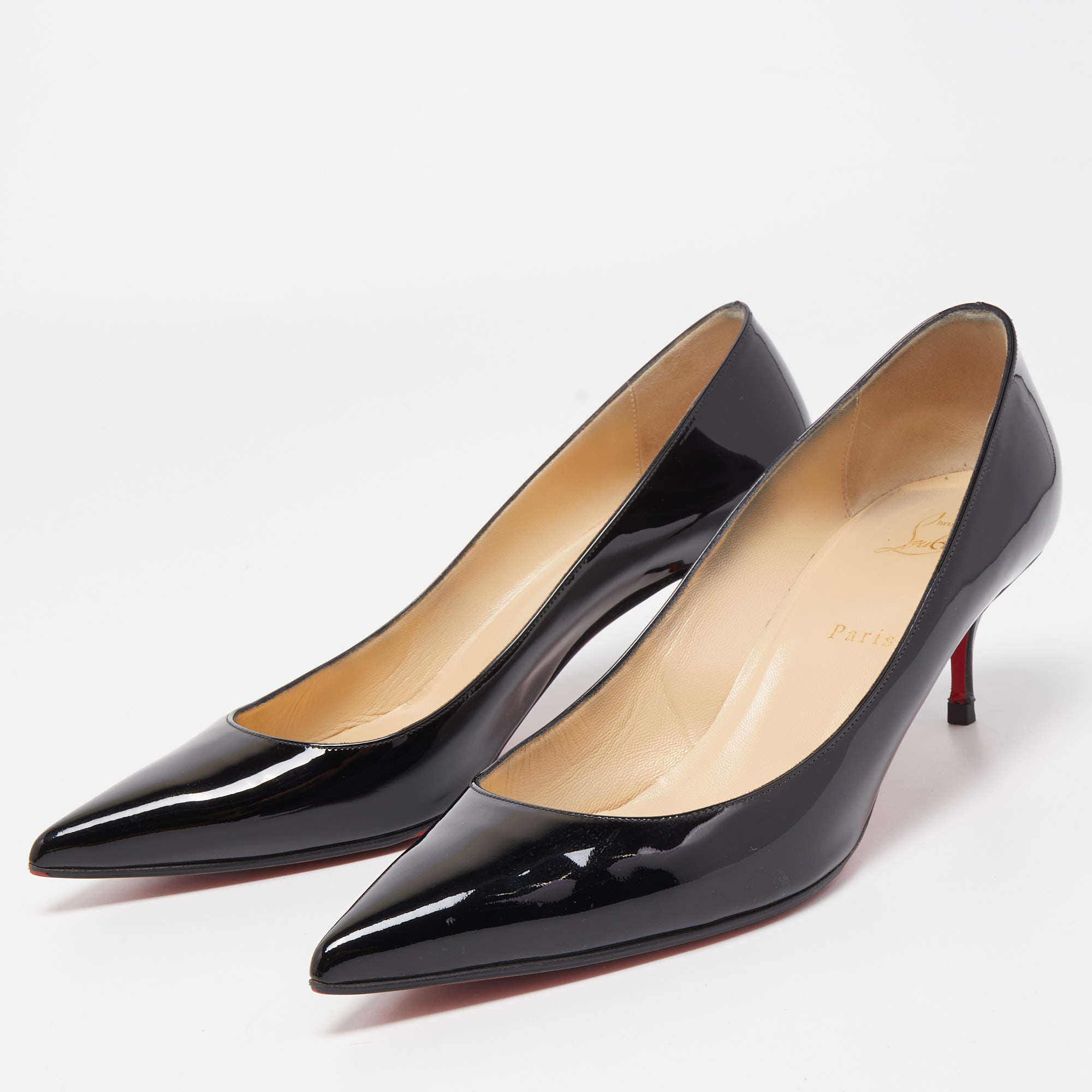 

Christian Louboutin Black Patent Leather Pigalle Pumps Size