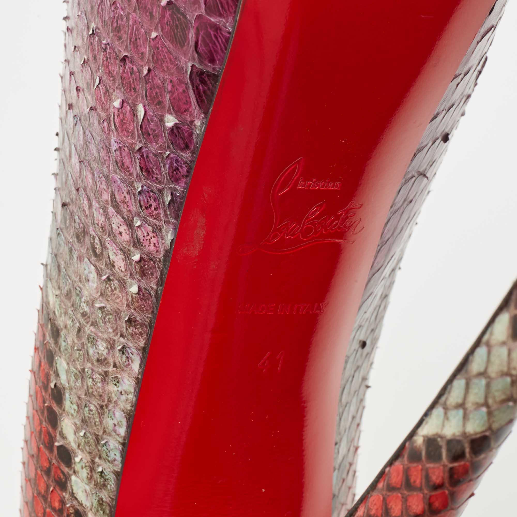 Christian Louboutin Multicolor Python Daffodile Pumps Size 41 