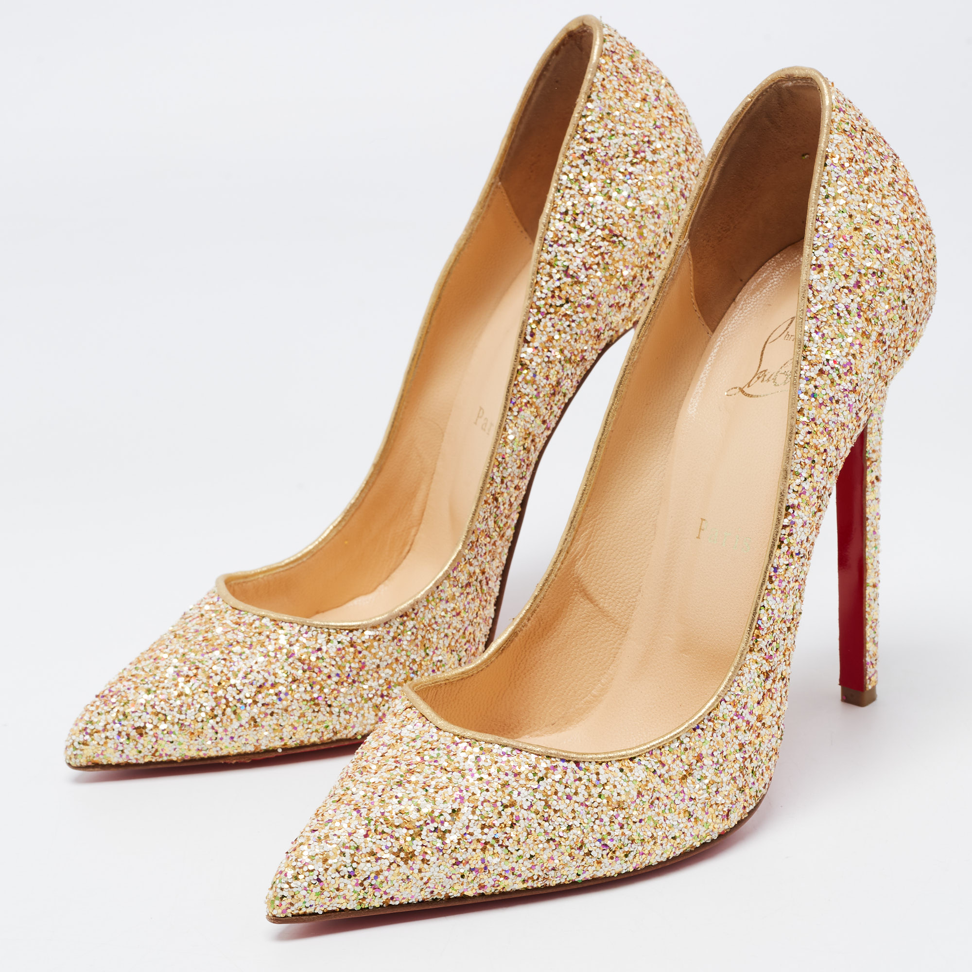 

Christian Louboutin Multicolor Glitter Pigalle Pumps Size