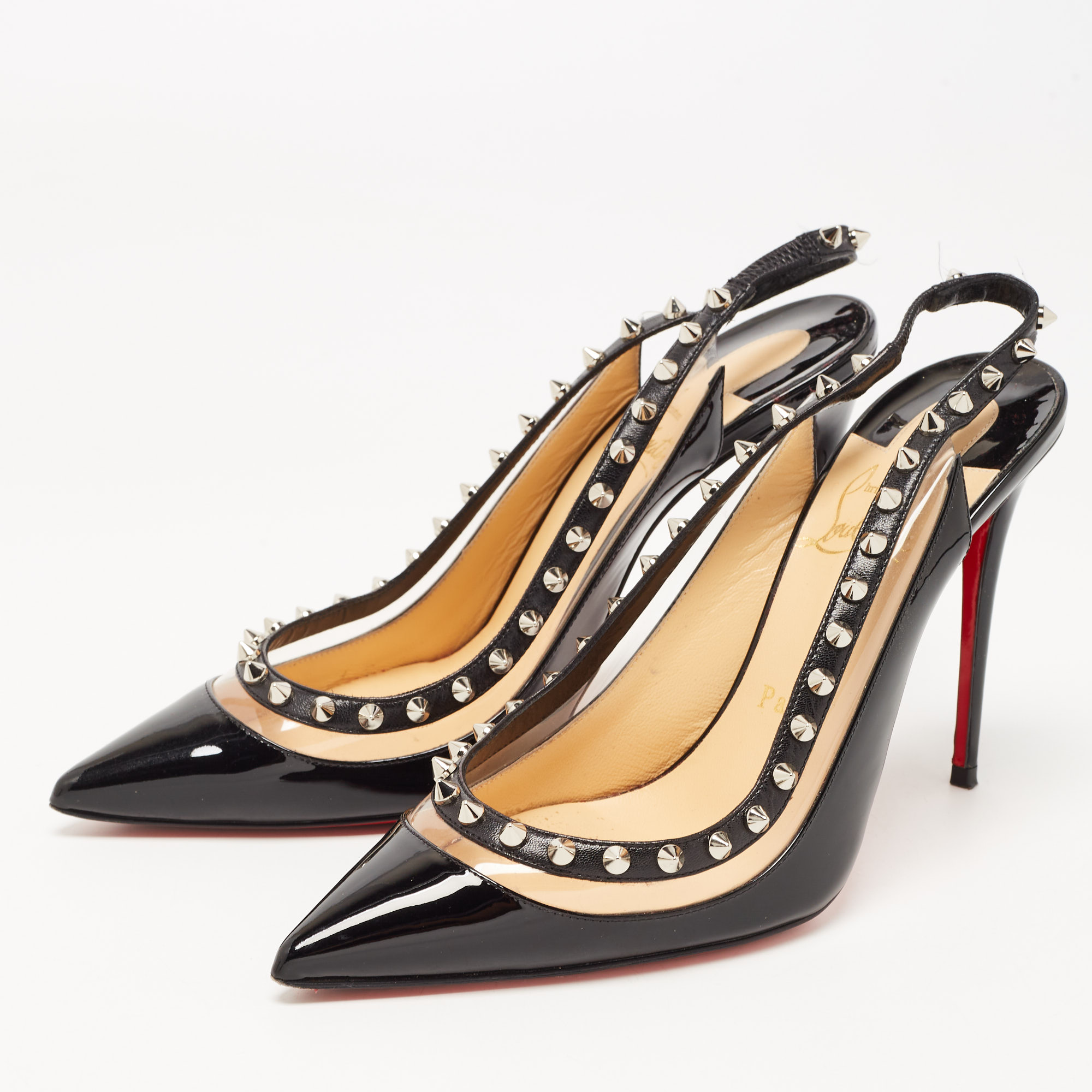 

Christian Louboutin Black Patent Leather Brigadine Pumps Size