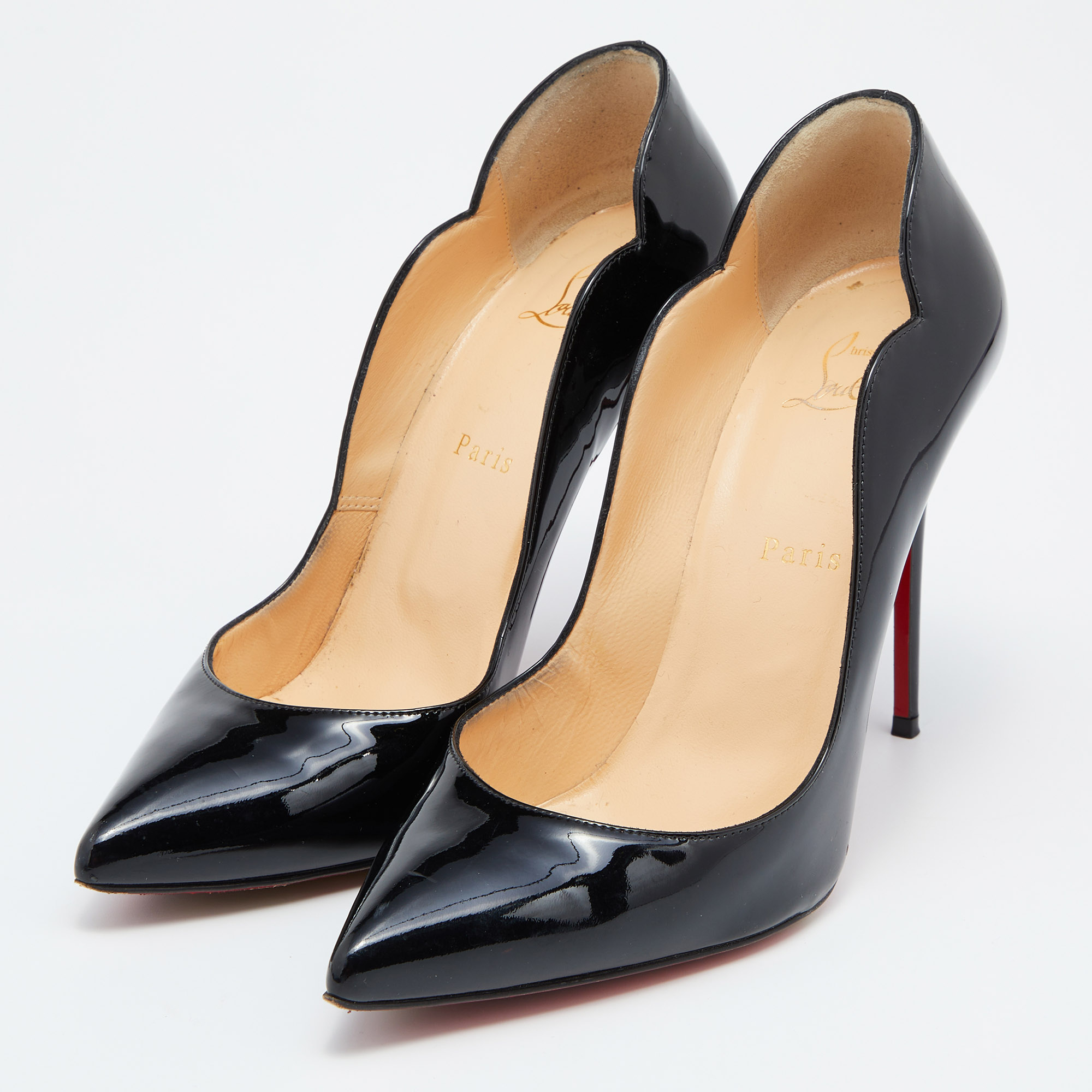 

Christian Louboutin Black Patent Leather Hot Chick Pumps Size