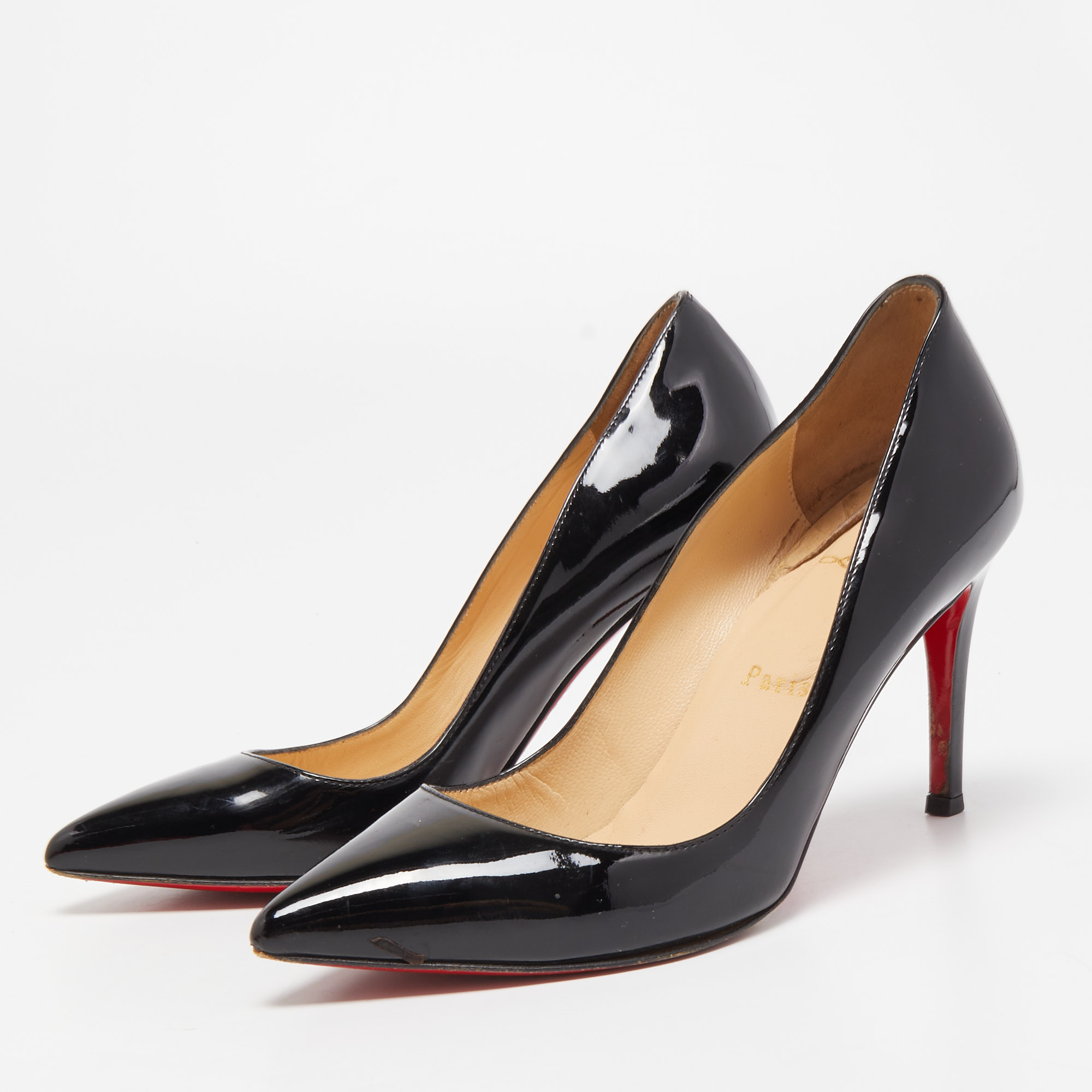 

Christian Louboutin Black Patent Leather Pigalle Pumps Size