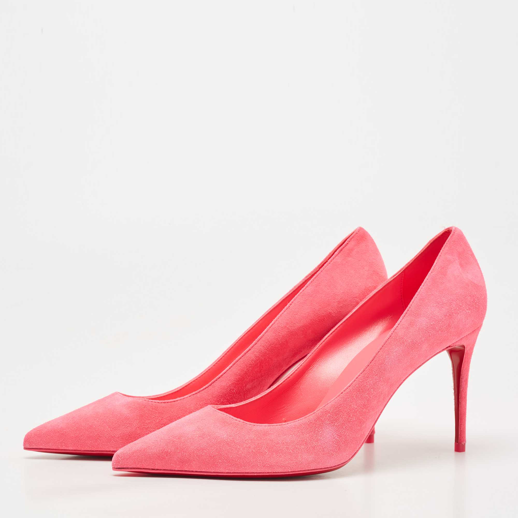 

Christian Louboutin Pink Suede Kate Pumps Size