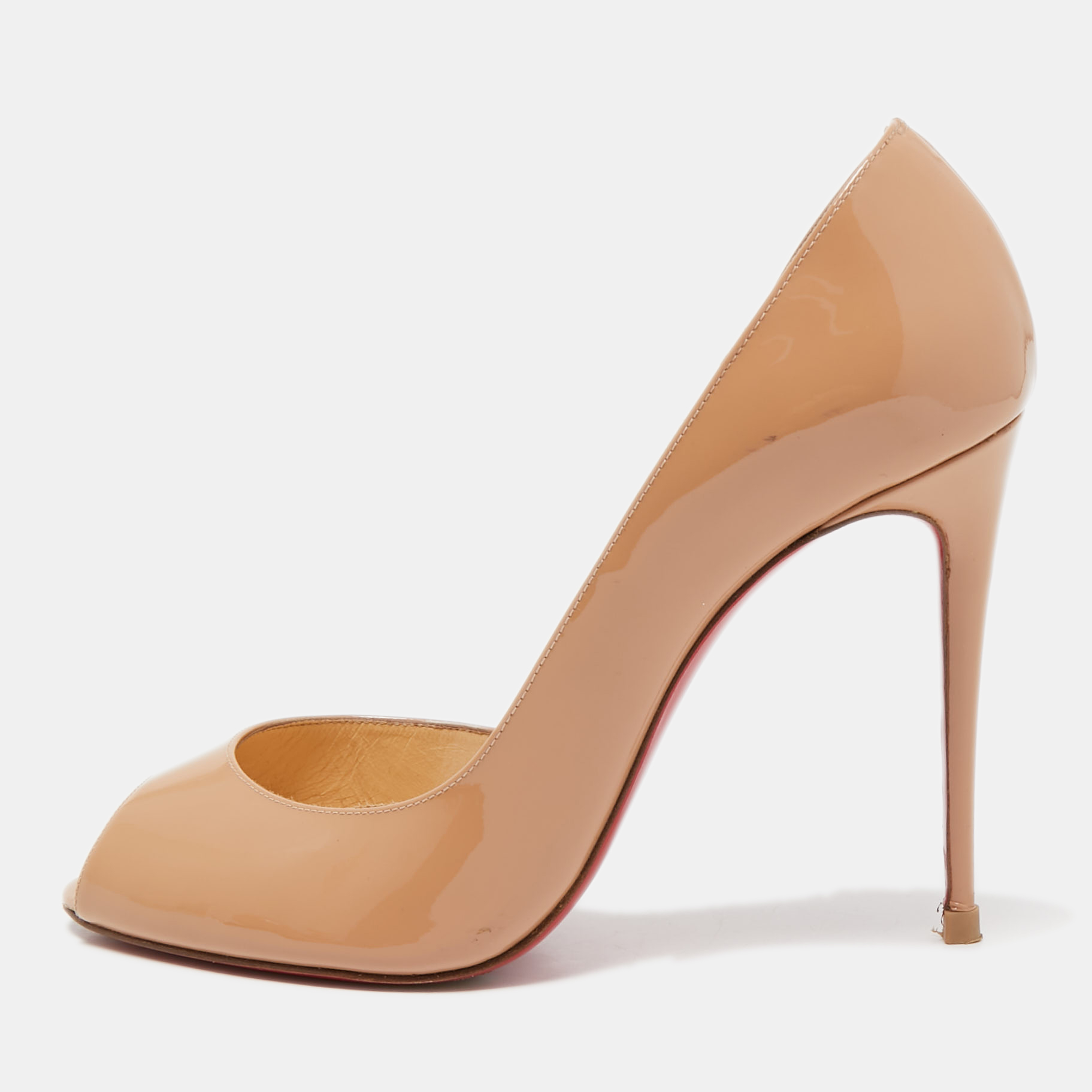 

Christian Louboutin Beige Patent Leather Demi You Pumps Size