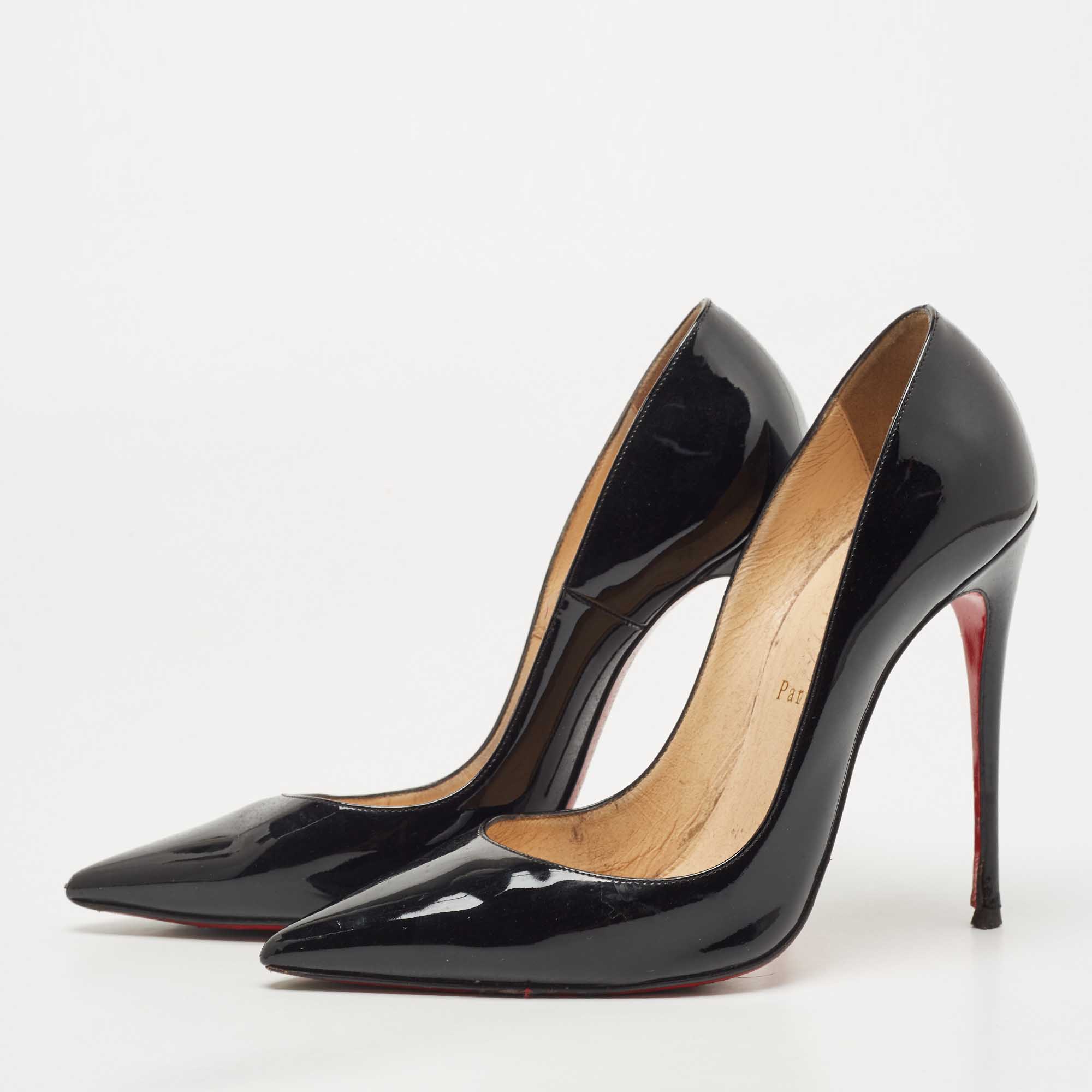 

Christian Louboutin Black Patent Leather So Kate Pumps Size
