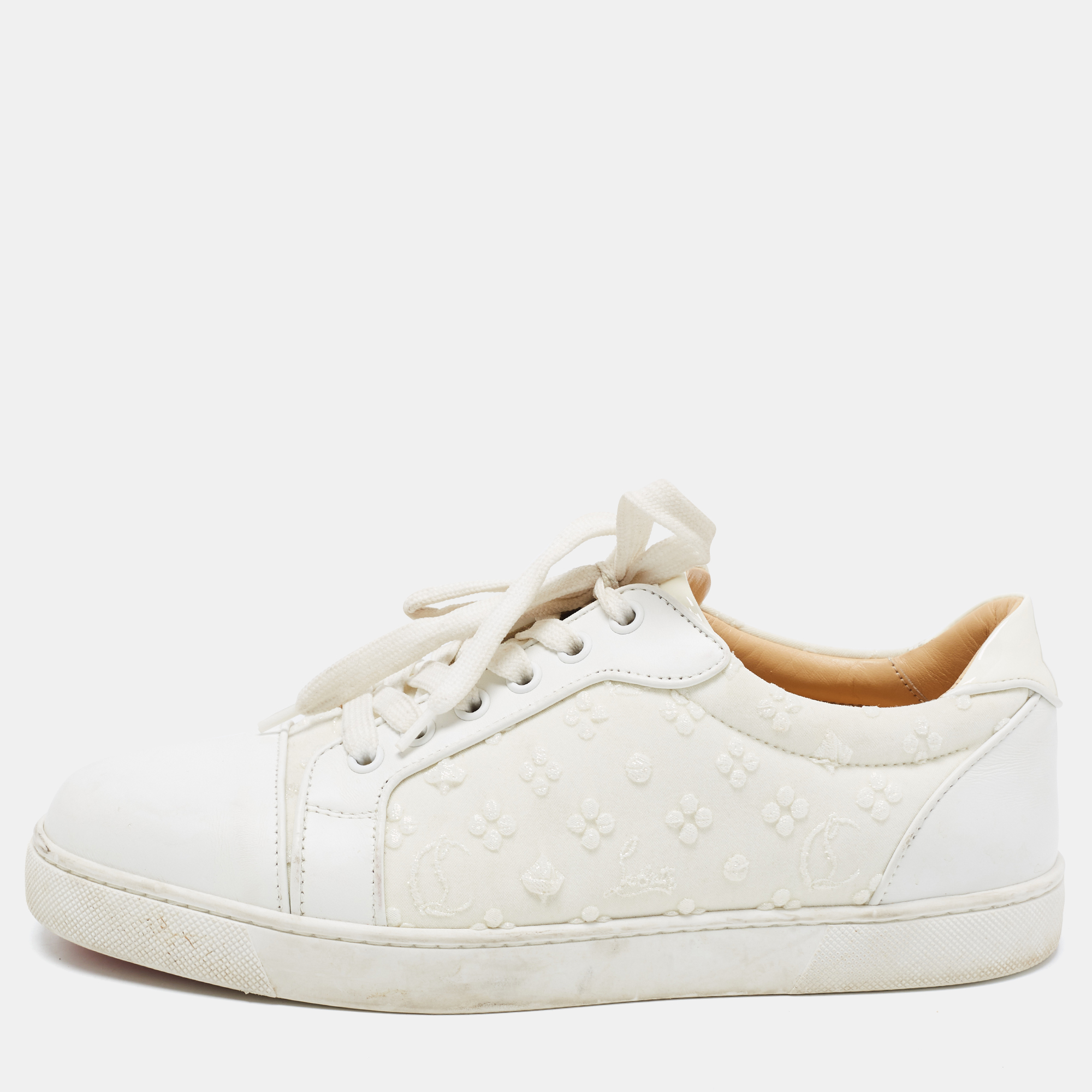 Christian Louboutin Vieira Leather Sneakers - White - 40