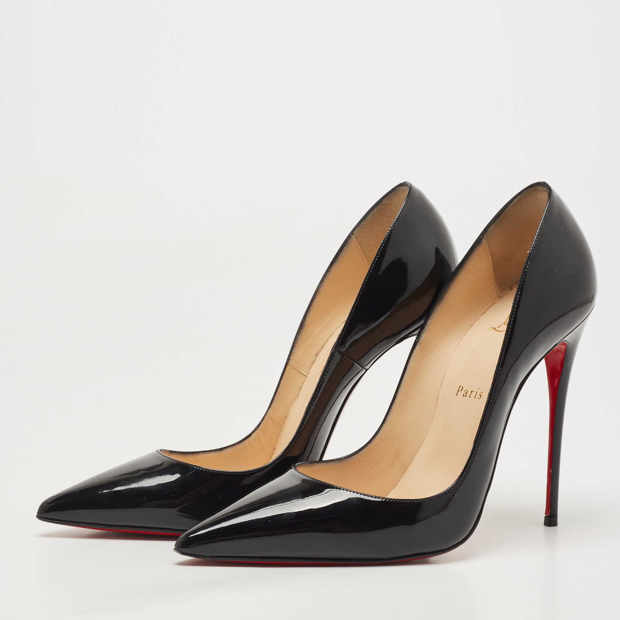 

Christian Louboutin Black Patent Leather So Kate Pumps Size