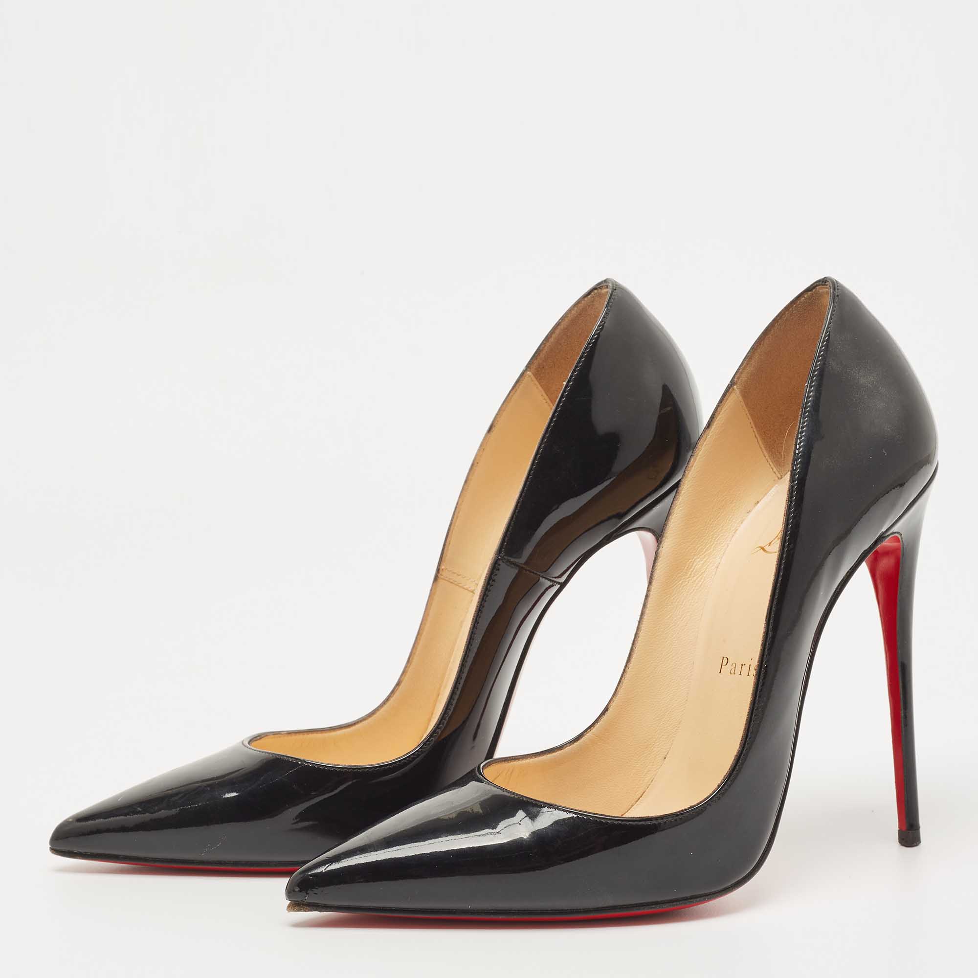 

Christian Louboutin Black Patent Leather So Kate Pumps Size