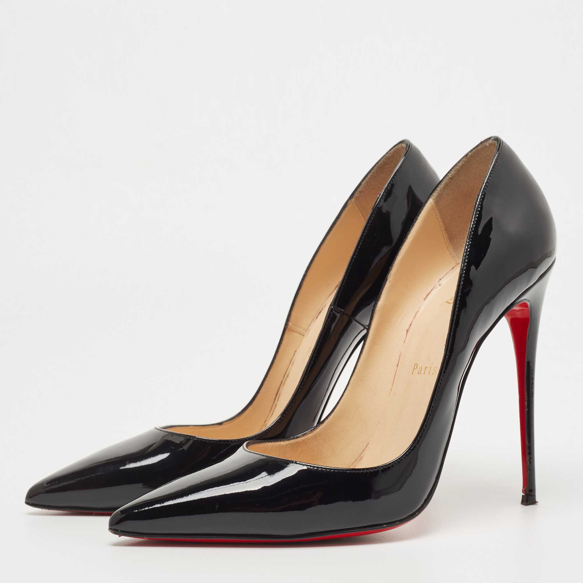 

Christian Louboutin Black Patent So Kate Pumps Size