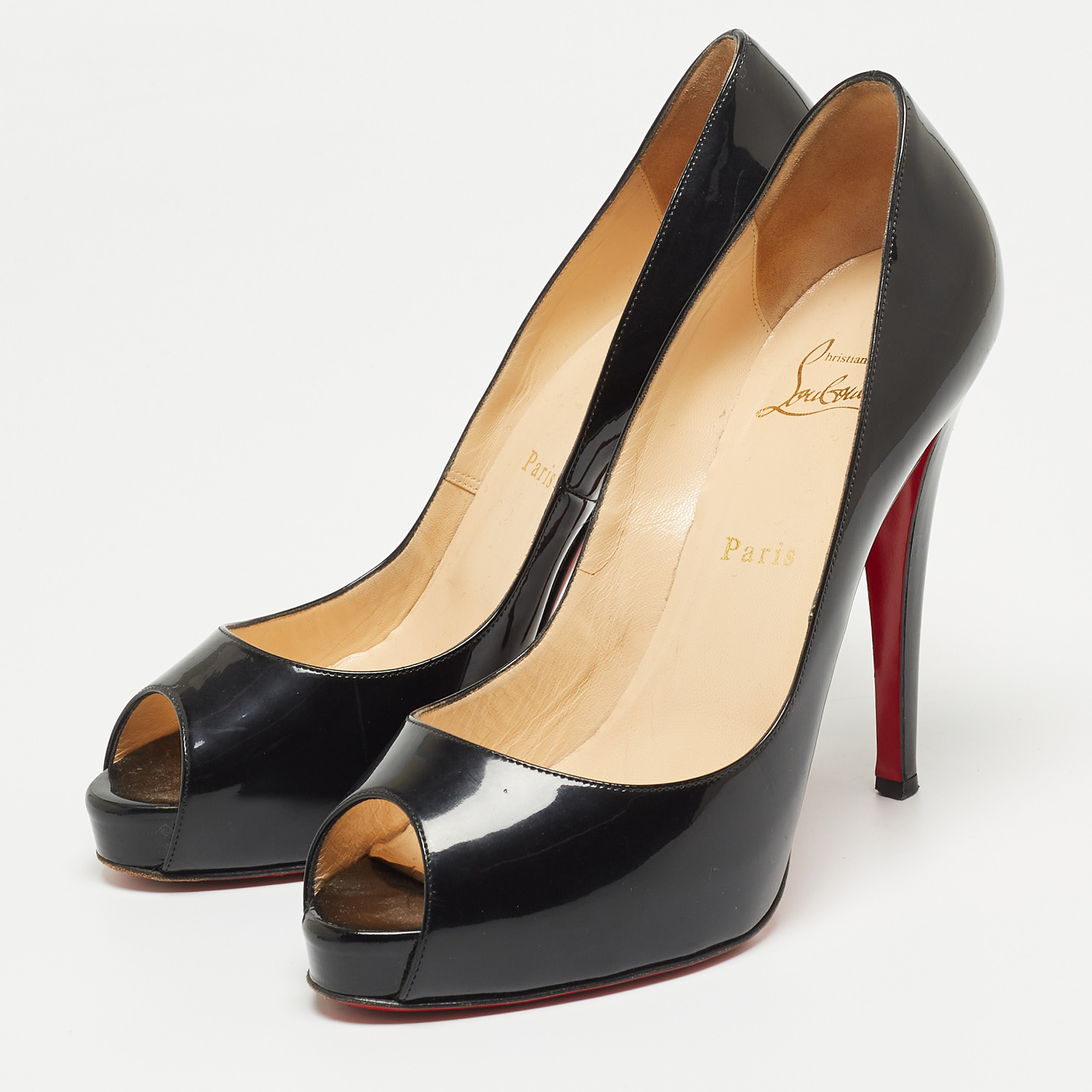 

Christian Louboutin Black Patent Leather Very Prive Pumps Size