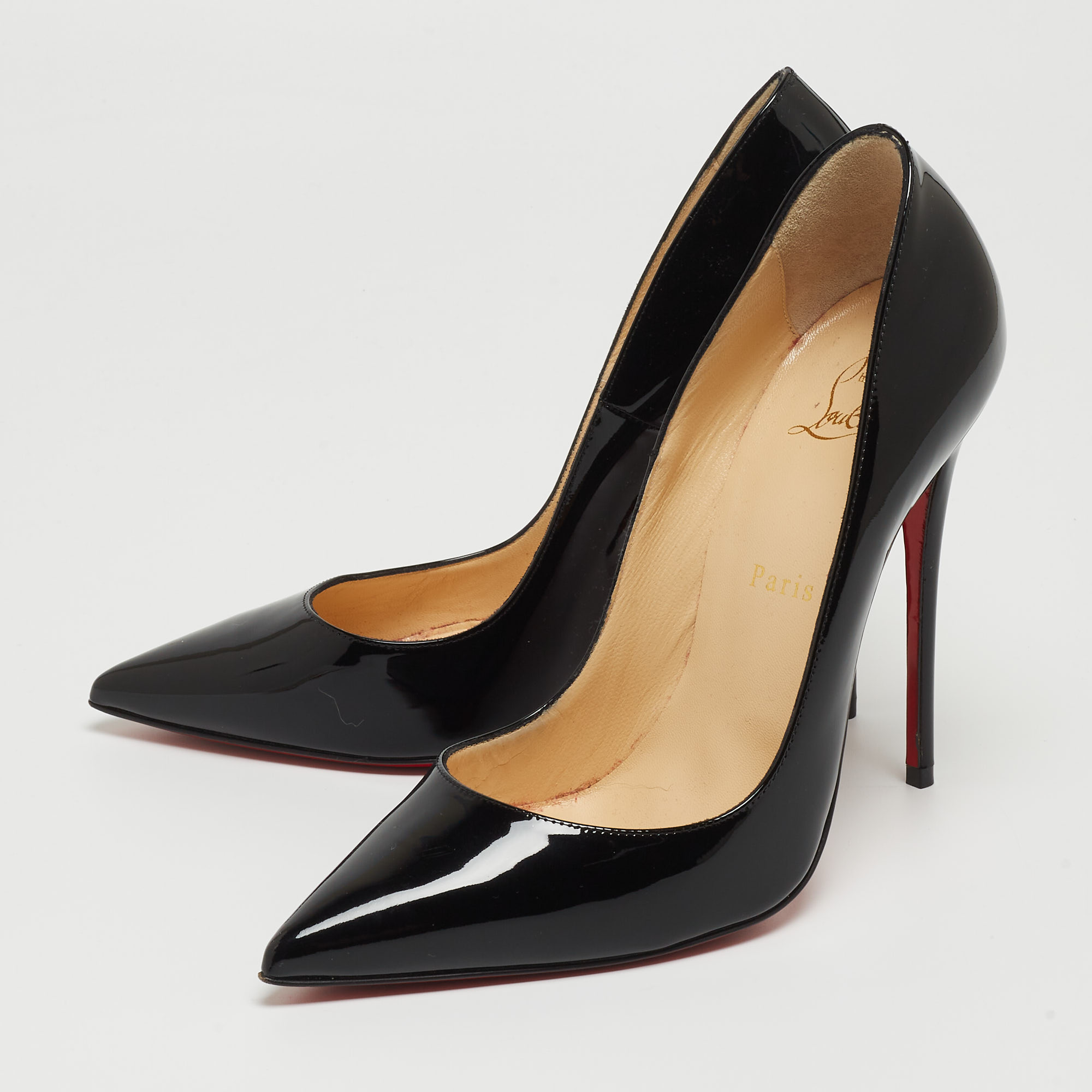 

Christian Louboutin Black Patent So Kate Pumps Size