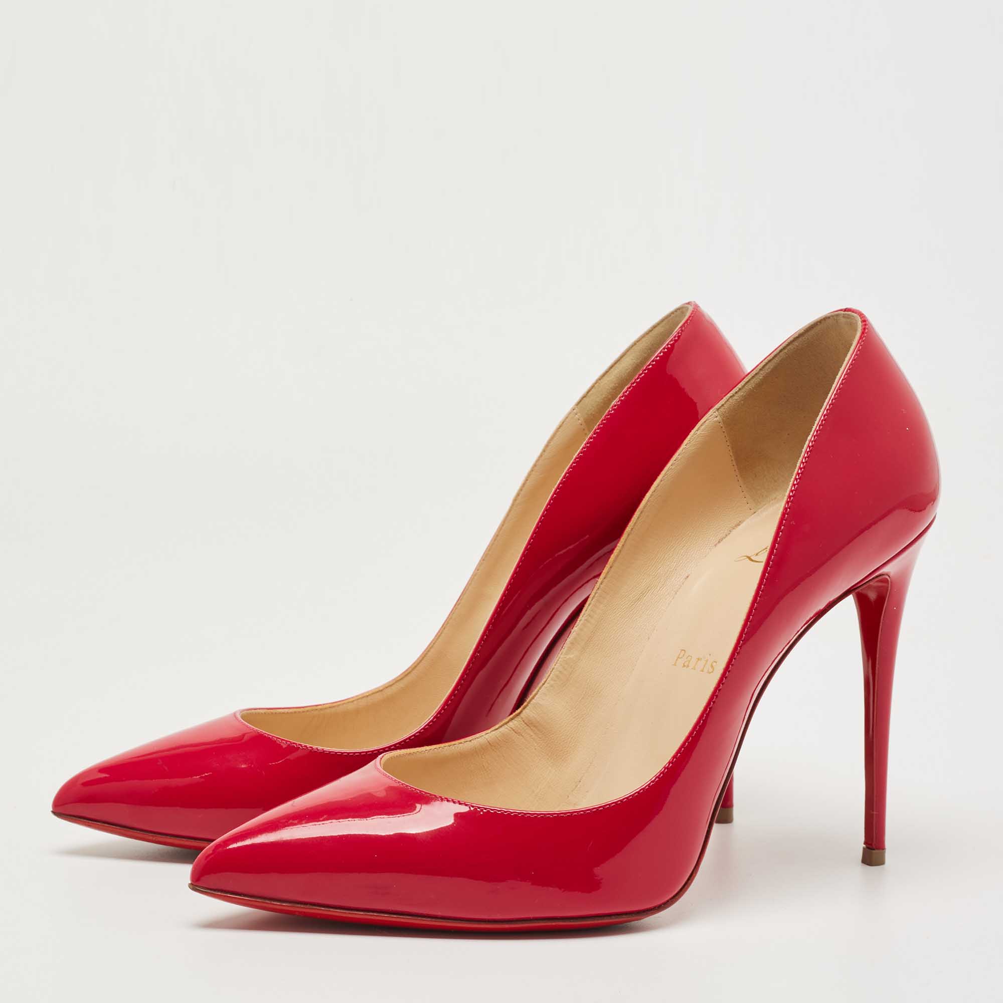 

Christian Louboutin Pink Patent Leather So Kate Pumps Size