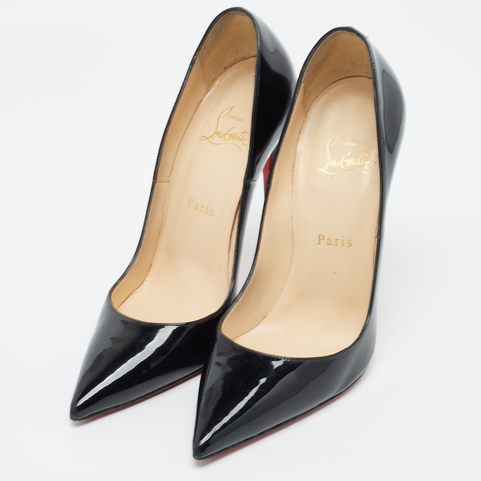 

Christian Louboutin Black Patent Leather So Kate Pumps Size