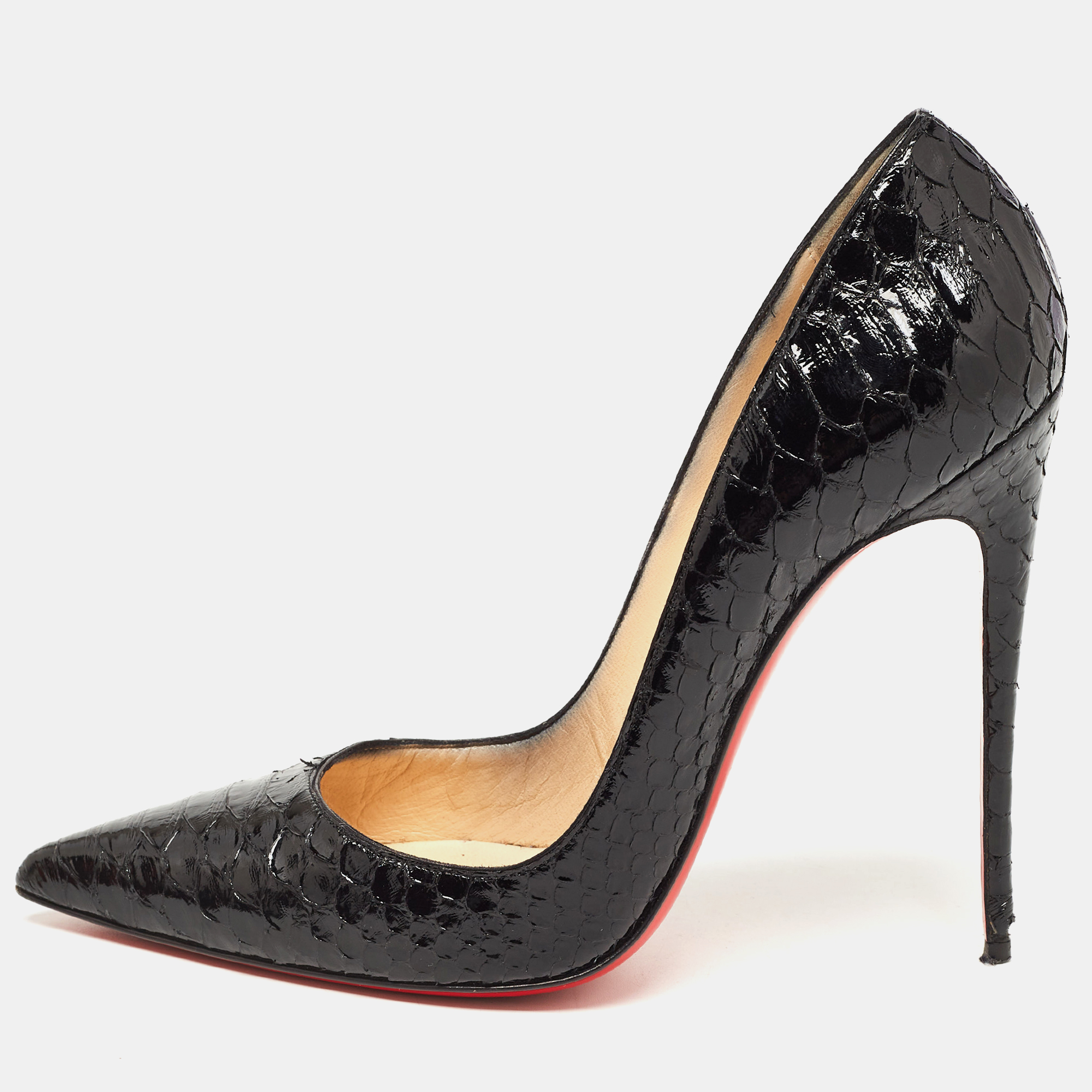 Perfectly sewn and finished to ensure an elegant look and fit these CL So Kate pumps in python leather are a purchase youll love flaunting. They look great on the feet.