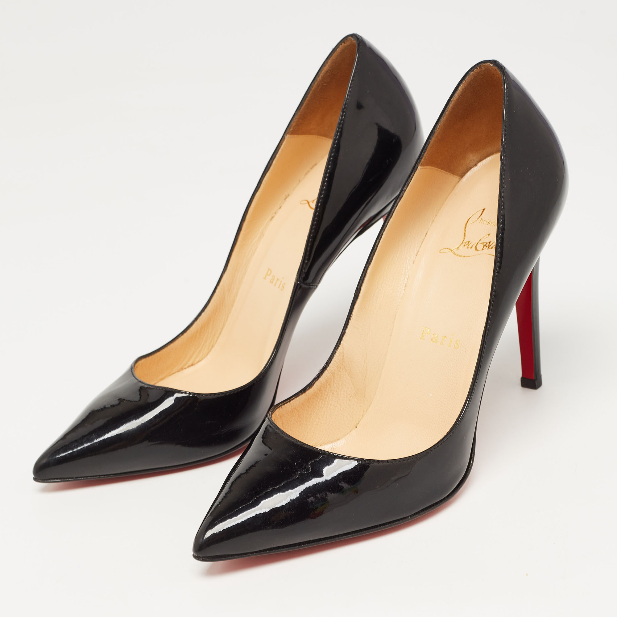 

Christian Louboutin Black Patent Leather Pigalle Pumps Size