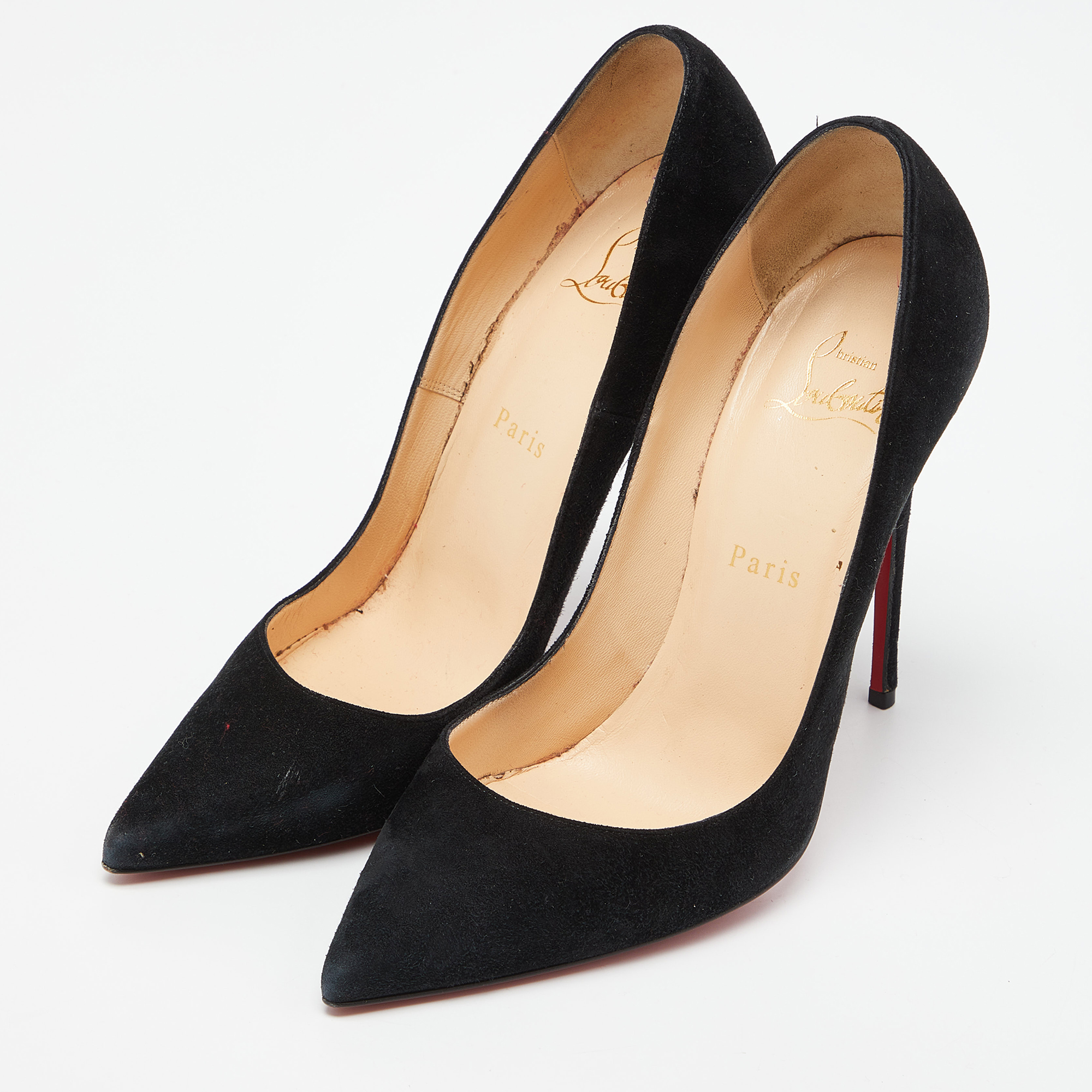 

Christian Louboutin Black Suede So Kate Pointed Toe Pumps Size