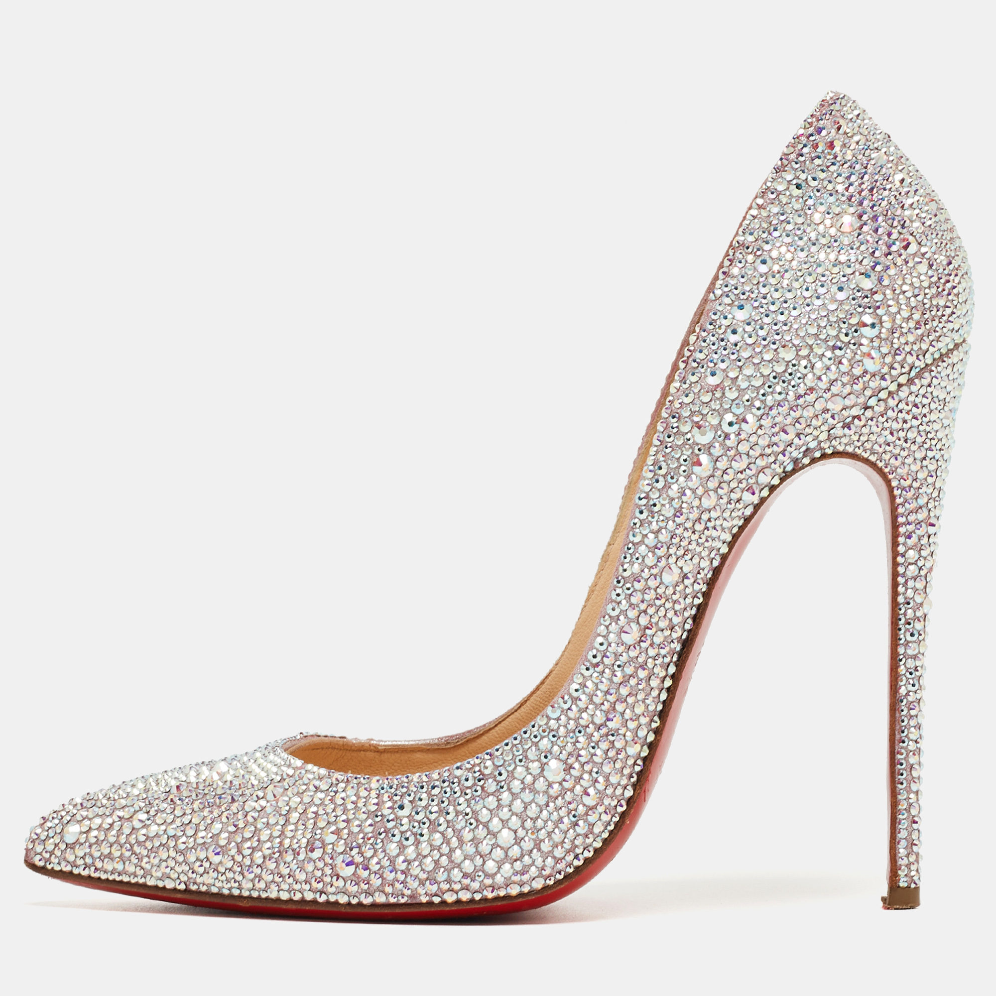 38サイズ 新品 Louboutin ルブタン 38/24cm シルバー 59A