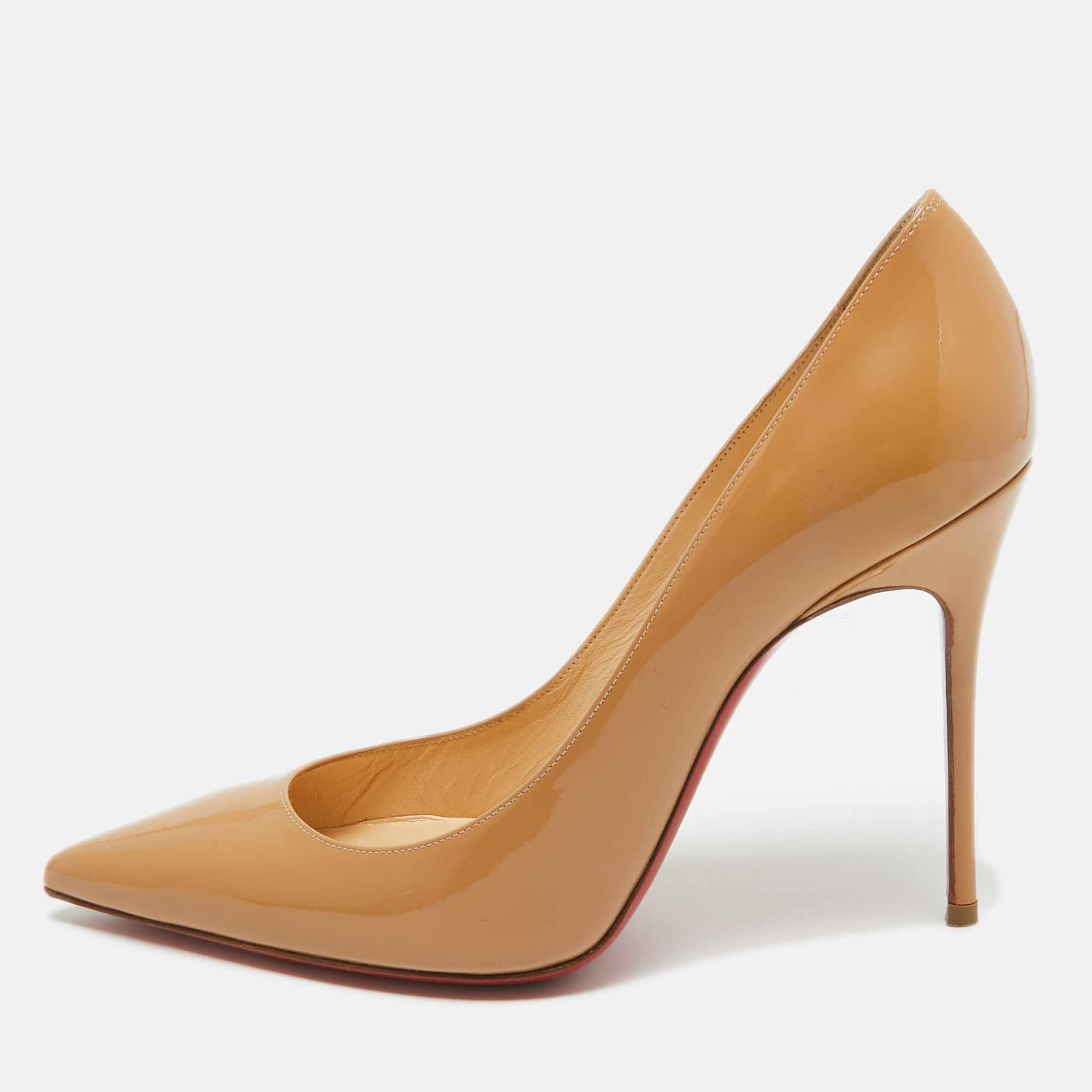 

Christian Louboutin Beige Patent Leather Kate Pumps Size