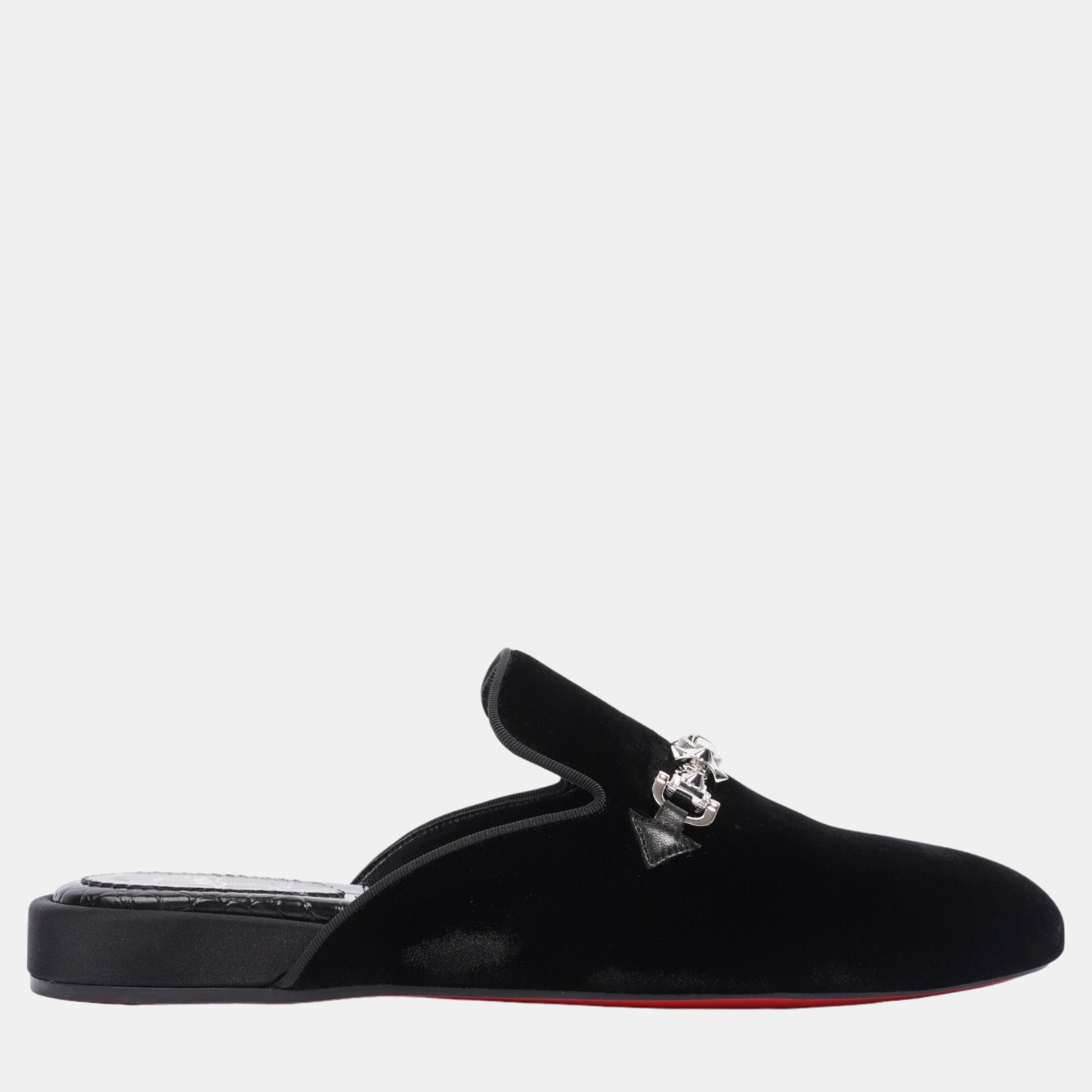 

Christian Louboutin Coolito Swing Dona Flat Black Velvet EU  UK 8