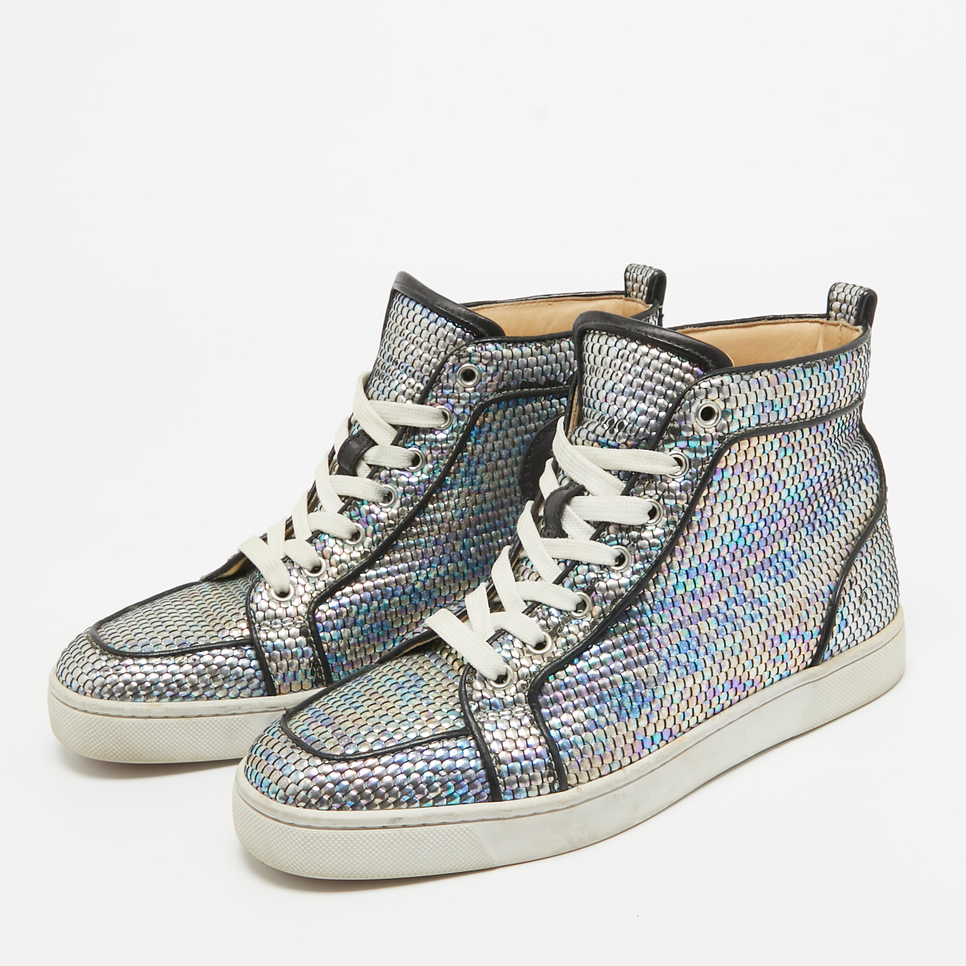 Christian Louboutin Multicolor Leather Rantus Orlato Sneakers Size 40 