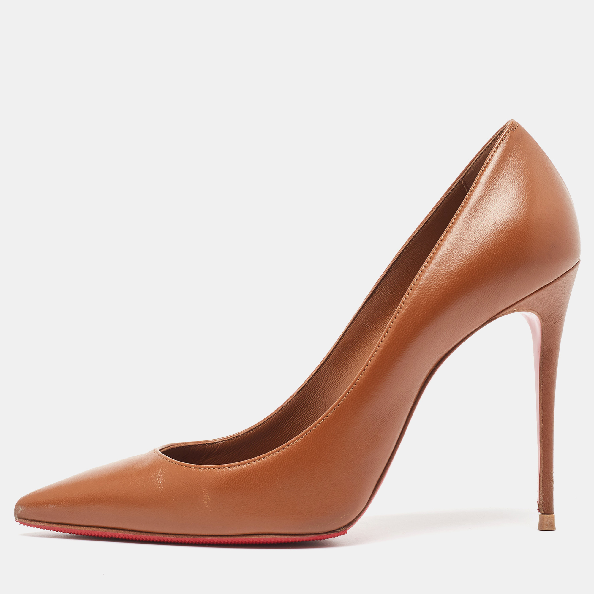 

Christian Louboutin Brown Leather Kate Pumps Size