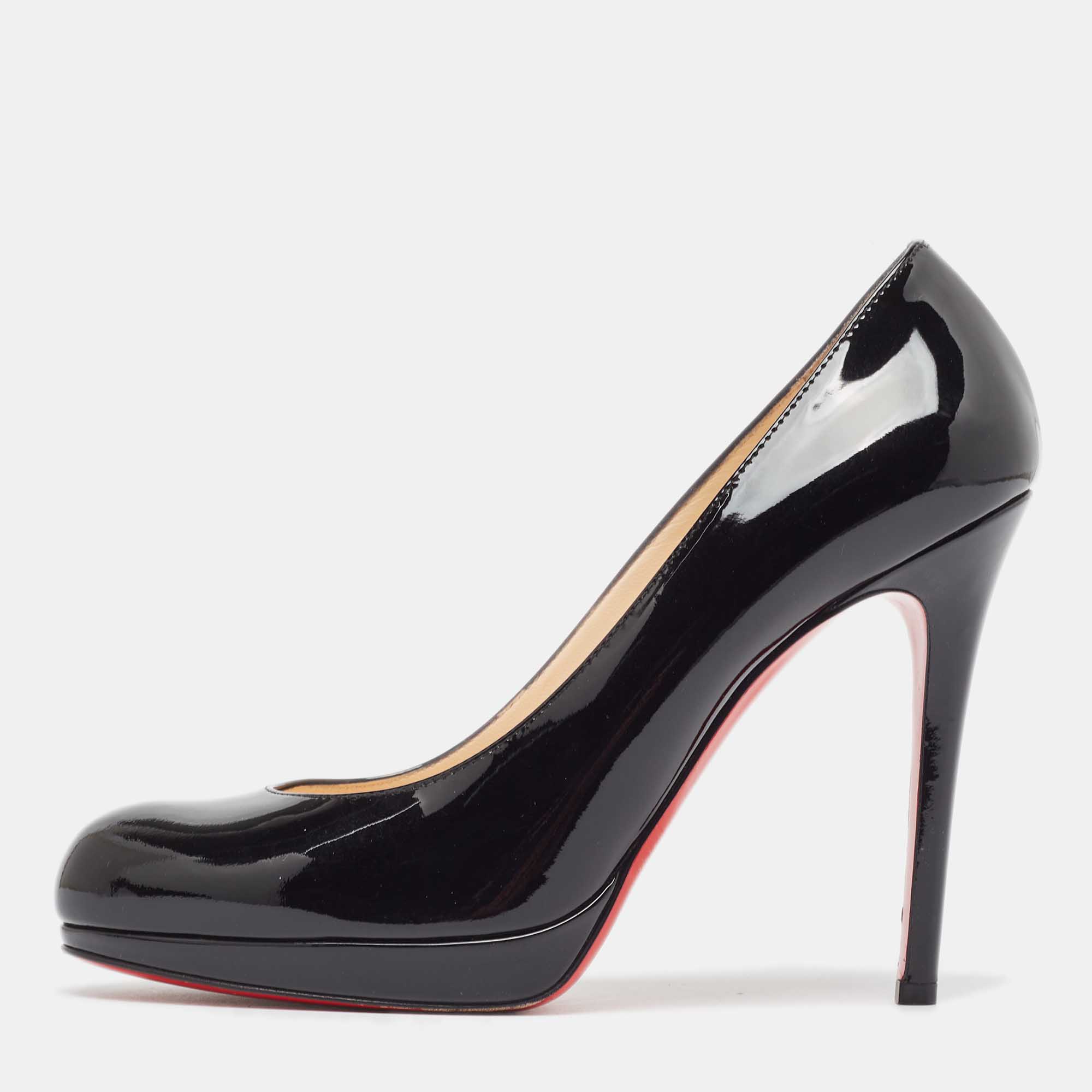 

Christian Louboutin Black Patent Leather New Simple Pumps Size