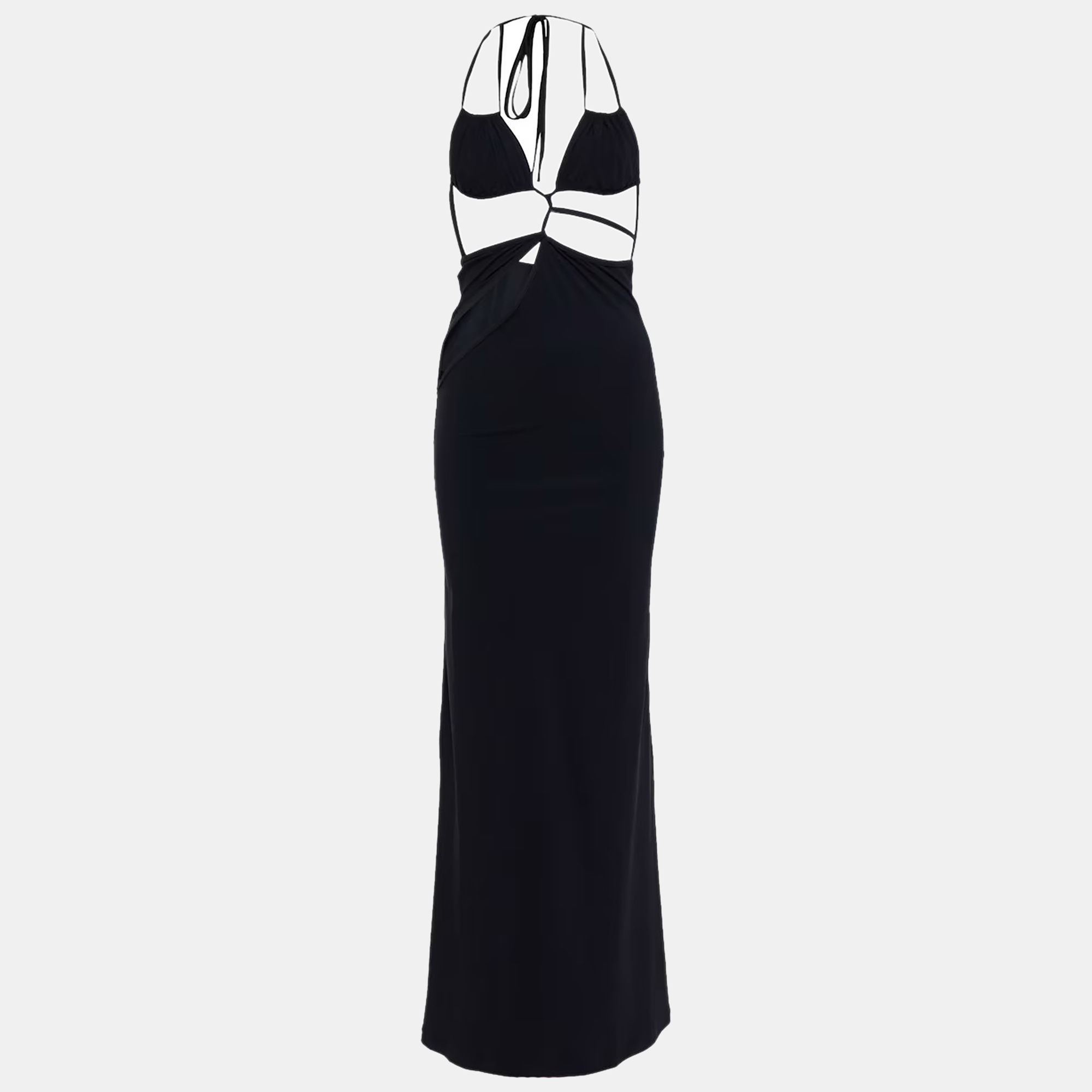 

Christopher Esber Black Jersey Cut-Out Maxi Dress M