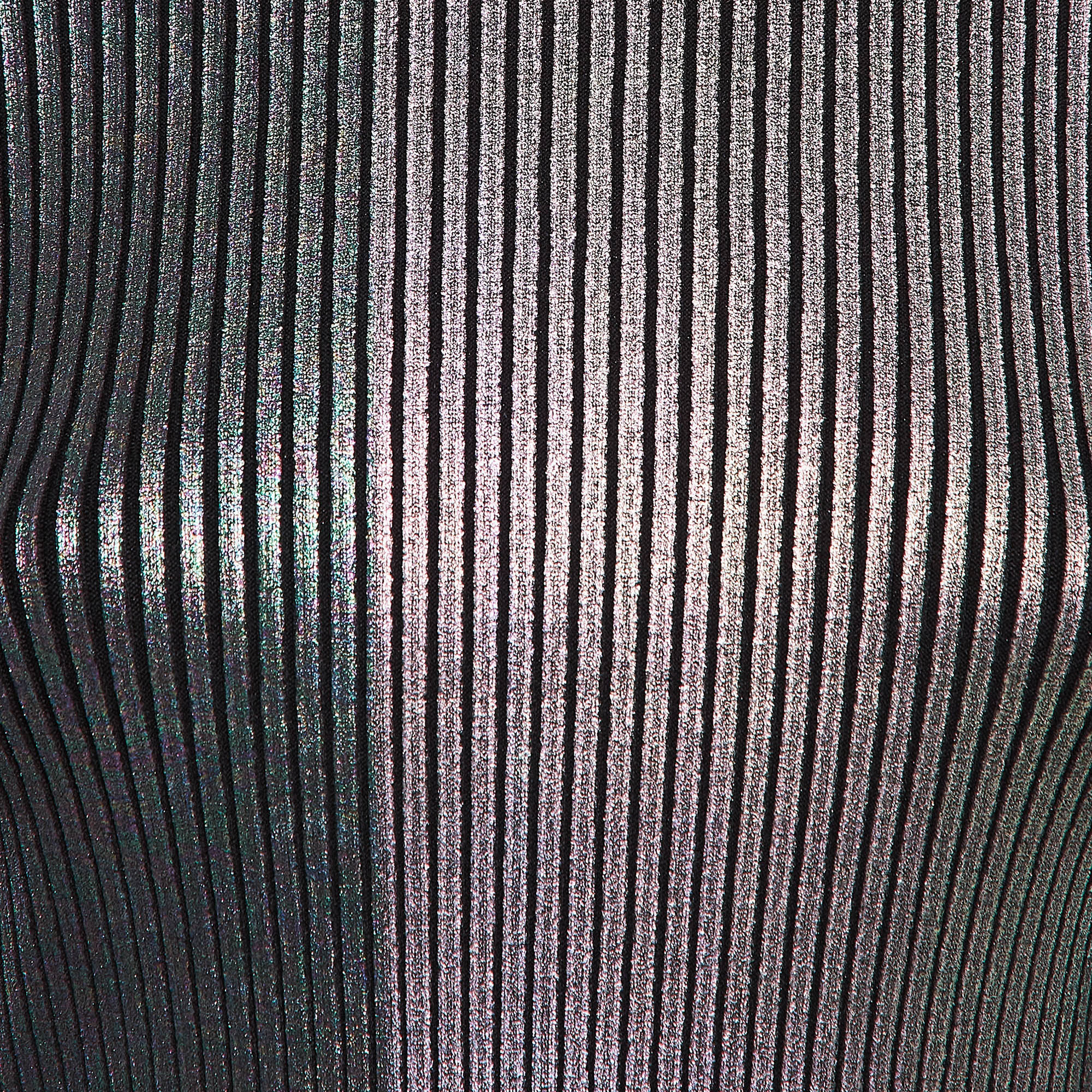 Christopher Kane Multicolor Foil Print Rib Knit Bodycon Dress M 