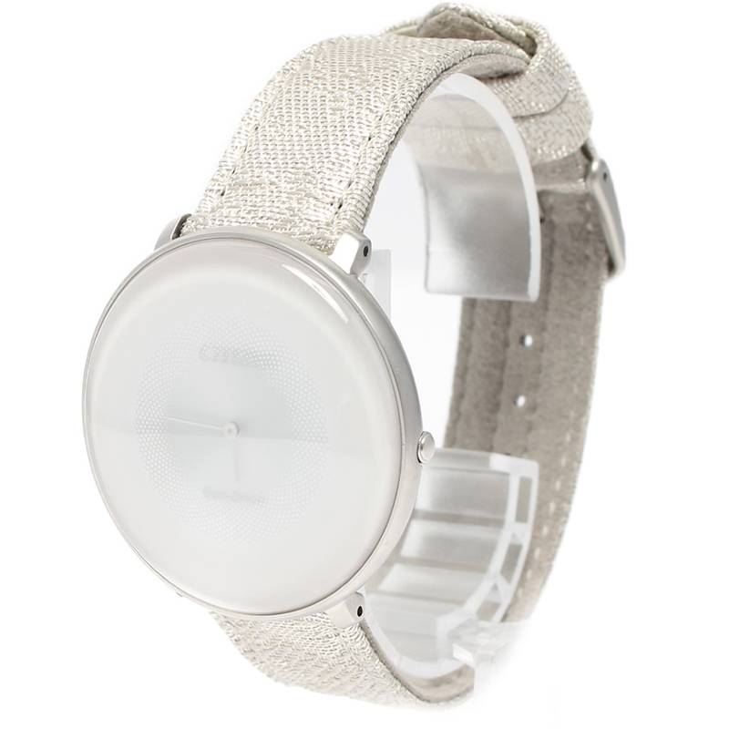 

Citizen White and Leather Ambiluna Analog Solar Power EG7000-01A Women's Wristwatch, Silver