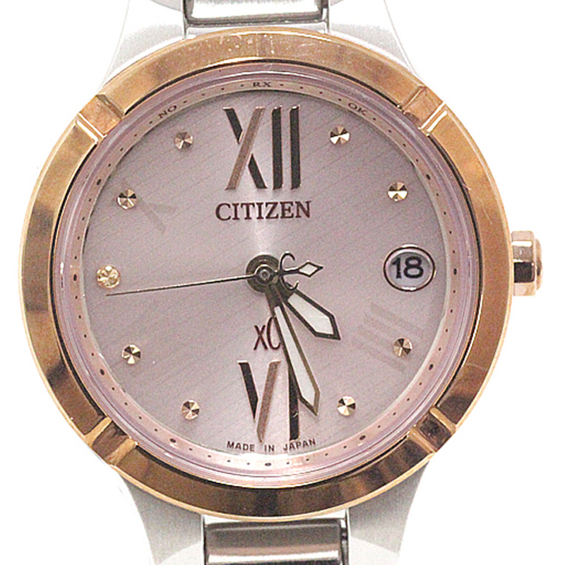 

Citizen Pink MOP Sapphire Glass and Titanium Radio Wave Es8084-59W Women's Wristwatch