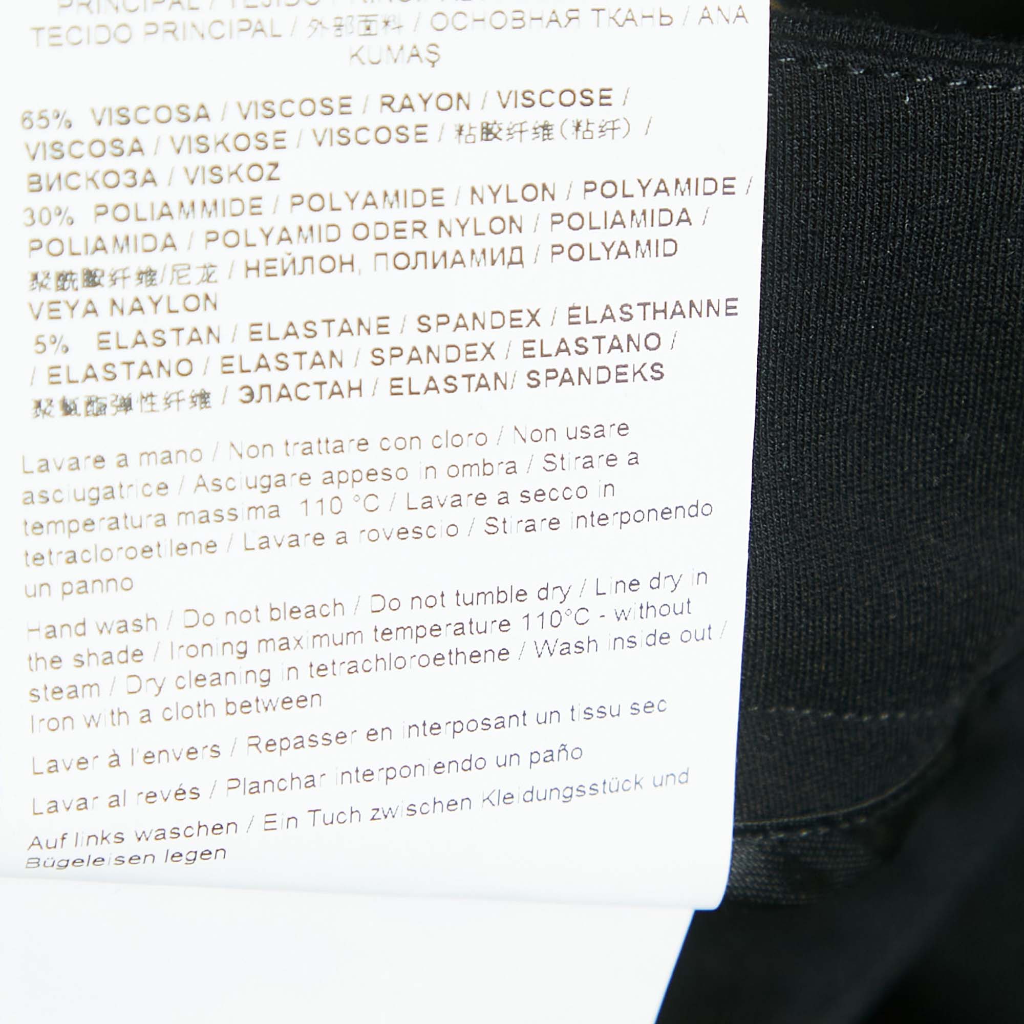 Class by Roberto Cavalli Black Cotton Knit Waist Stud Detail Short Skirt L 