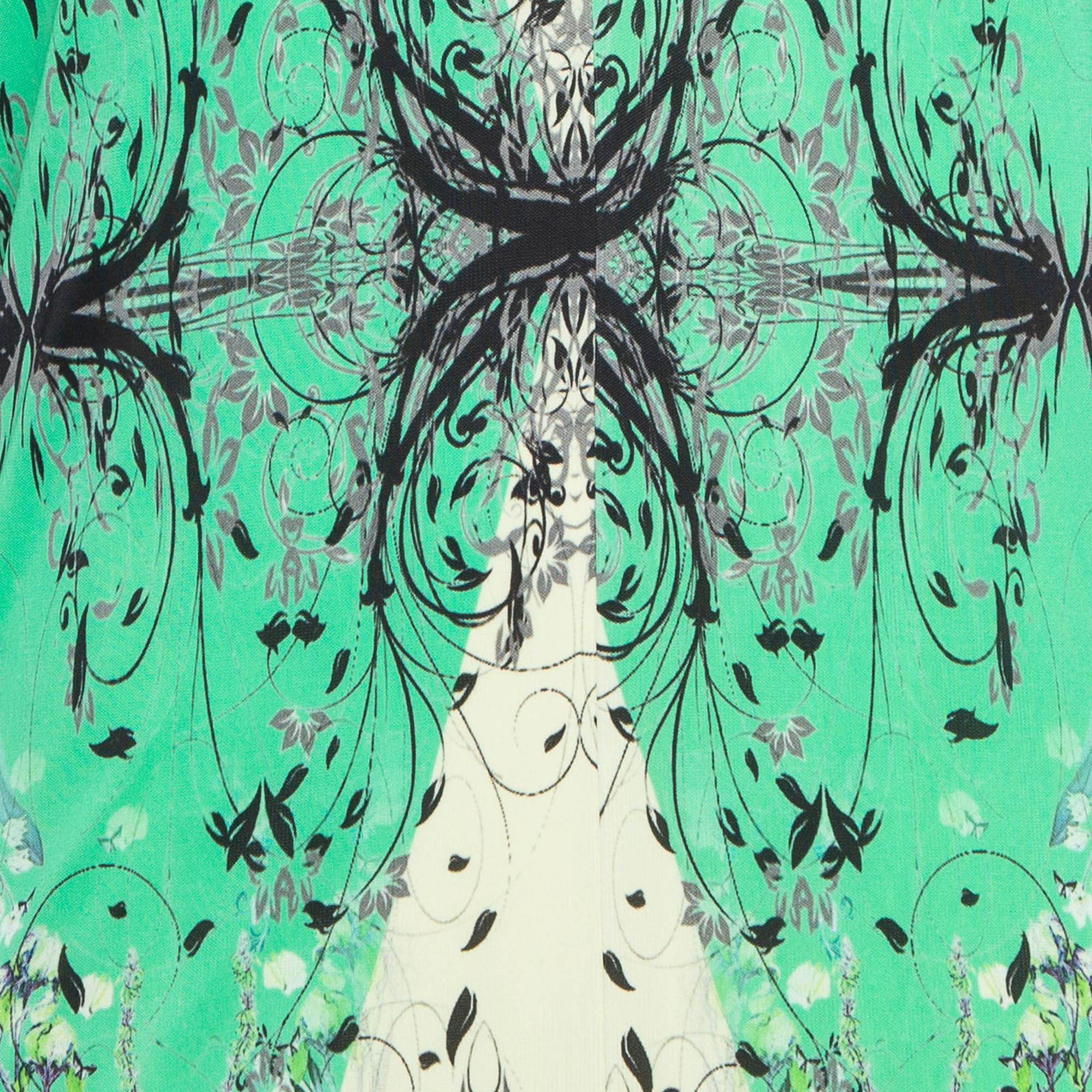 Pre Owned   Class by Roberto Cavalli Green Floral Print Jersey Maxi Dress L