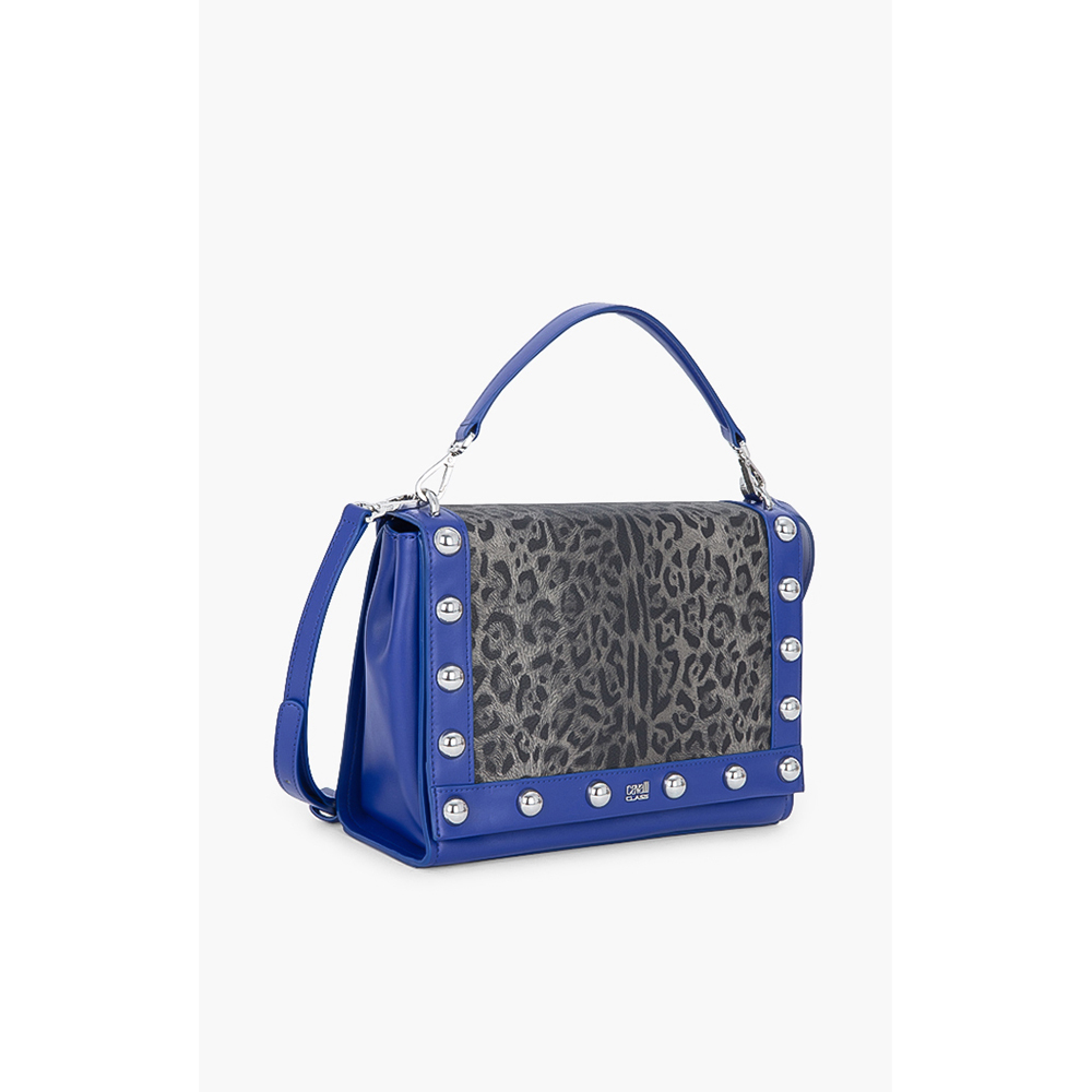 

Class by Roberto Cavalli Blue PVC Leoglam Leather Shoulder Bag