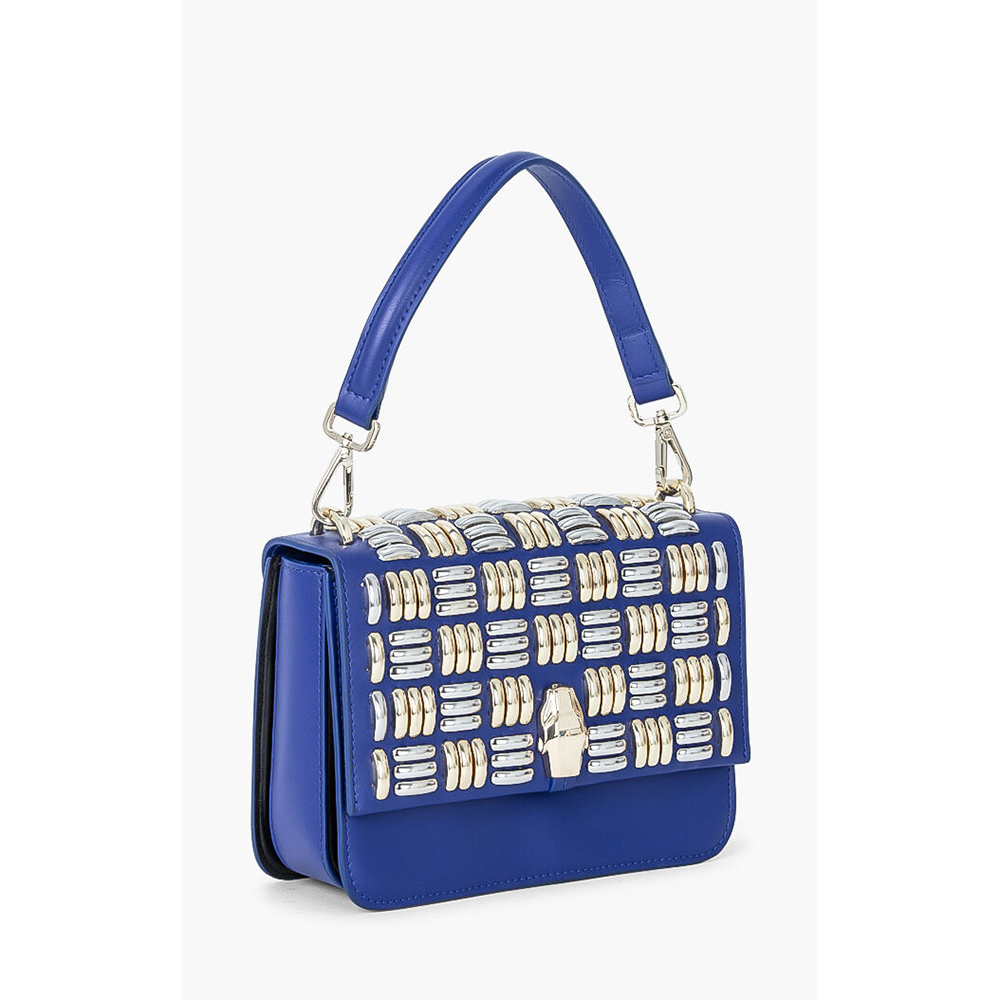 

Class by Roberto Cavalli Blue Leather/PVC Milano Flap Crossbody Bag
