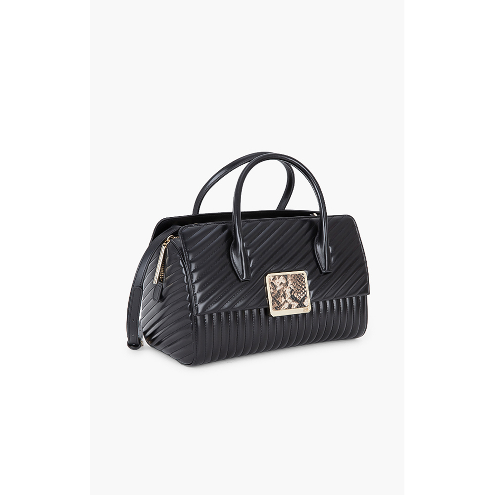 

Class by Roberto Cavalli Black Leather/PVC Celebrity Tote Bag