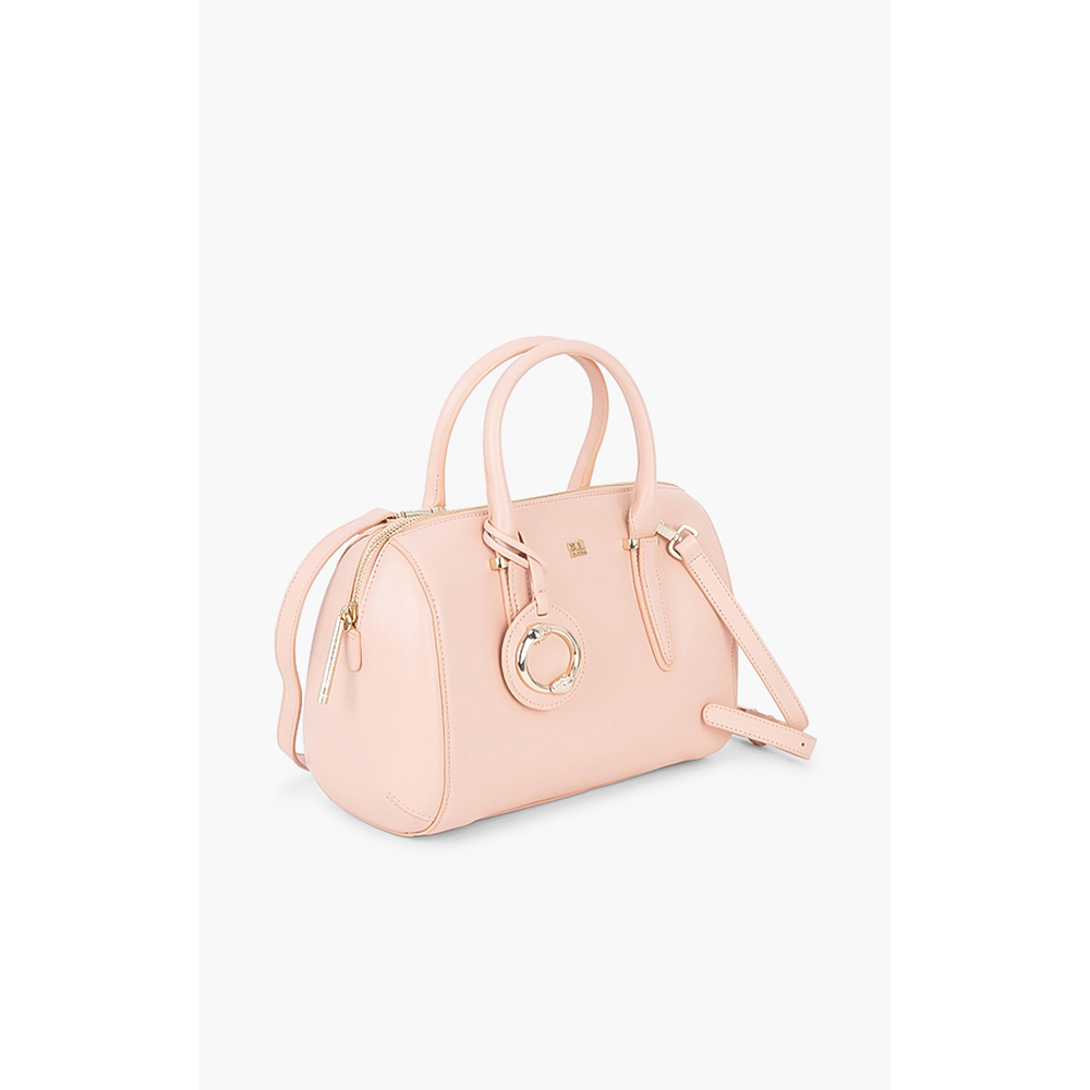 

Class by Roberto Cavalli Pink Leather/PVC Doris Bowling Bag