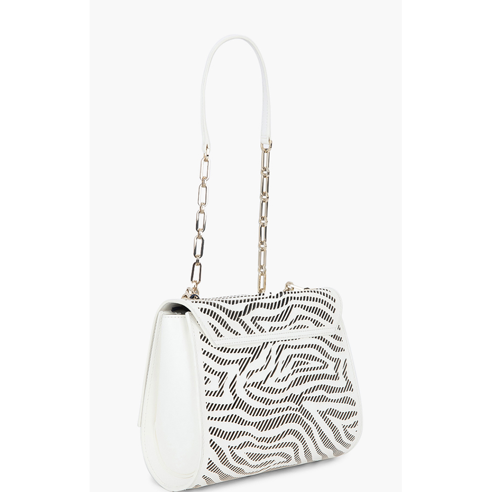 

Class by Roberto Cavalli White Leather/PVC Audrey Cut-Out Detail Shoulder Bag