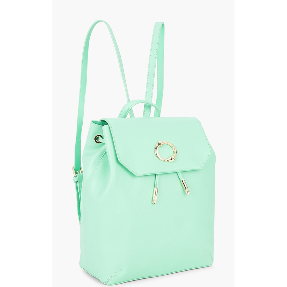 

Class by Roberto Cavalli Green Leather Doris Backpack