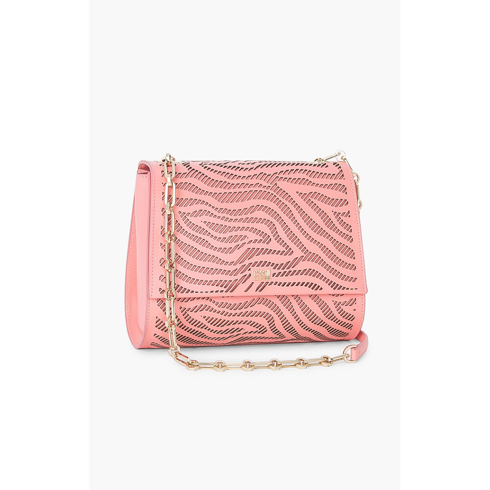 

Class by Roberto Cavalli Pink Leather/PVC Audrey Cut-Out Detail Shoulder Bag