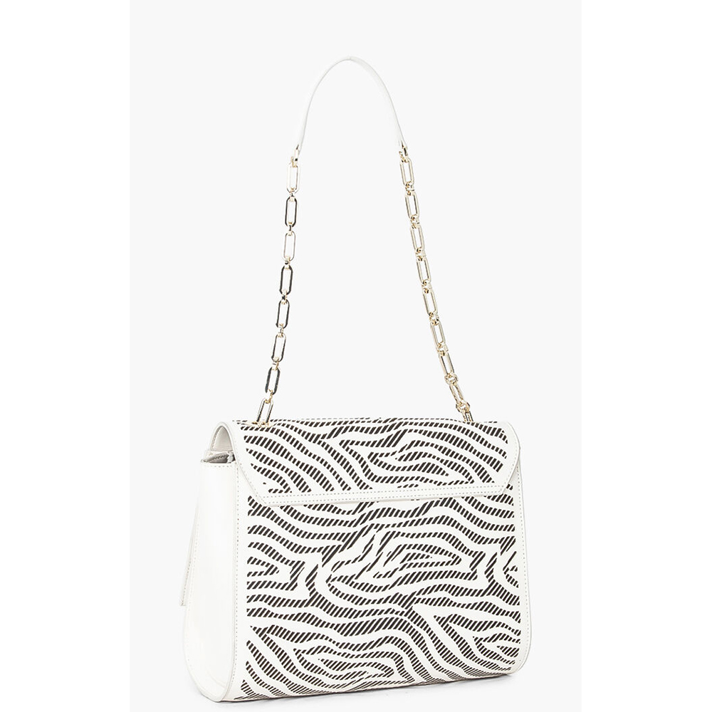 

Class by Roberto Cavalli White Leather/PVC Audrey Cut-Out Detail Shoulder Bag