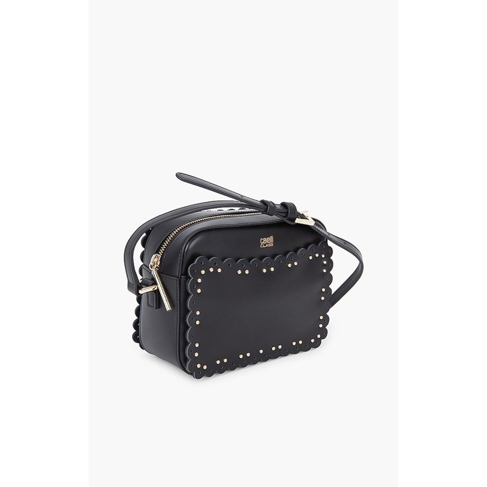 

Class by Roberto Cavalli Black Leather/PVC Leolace Crossbody Bag