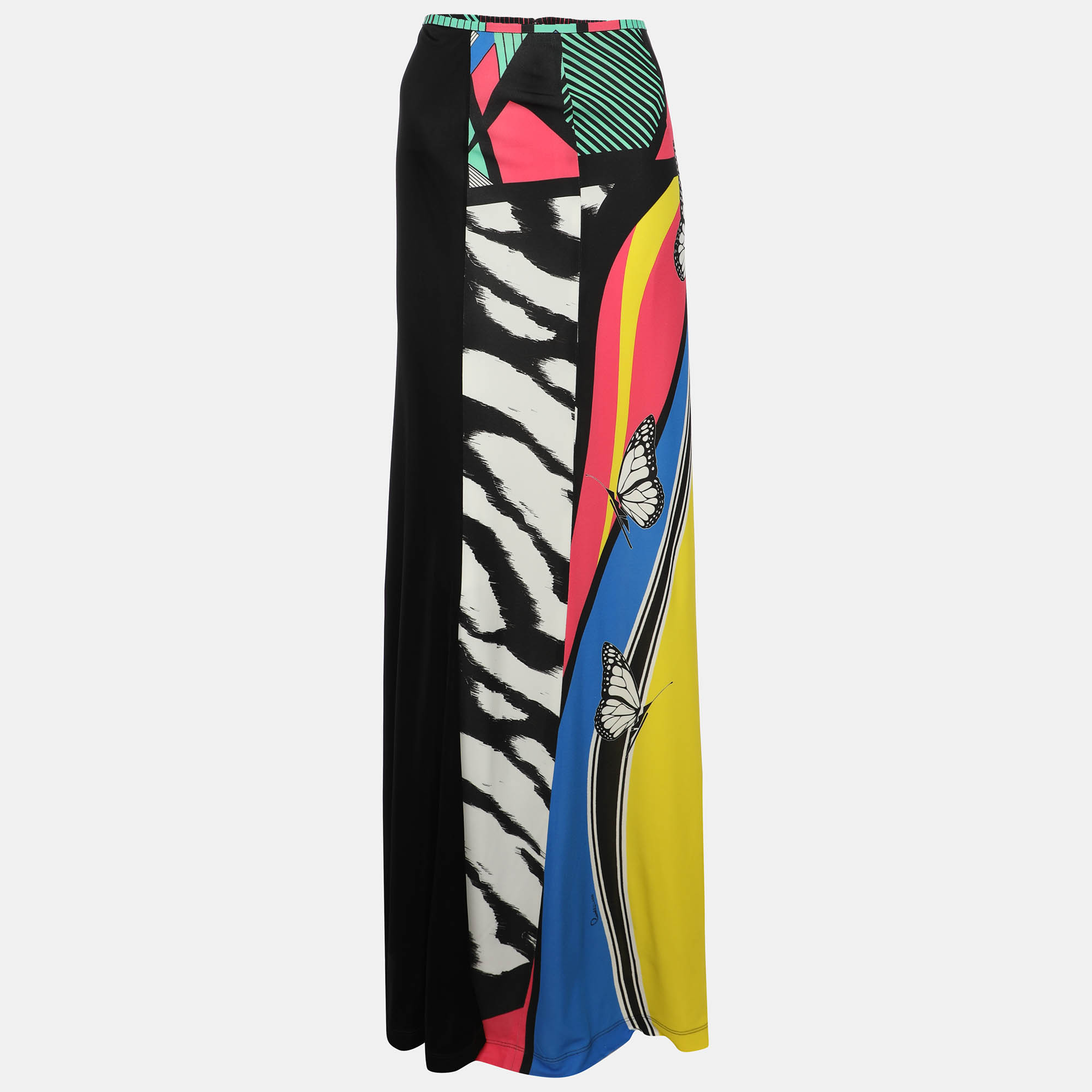 

Class by Roberto Cavalli Multicolor Printed Viscose Maxi Skirt M